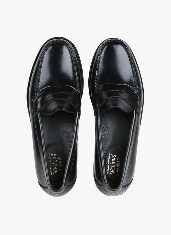 Mocasines de piel lisa Negro Gh bass Hombre Place des Tendances