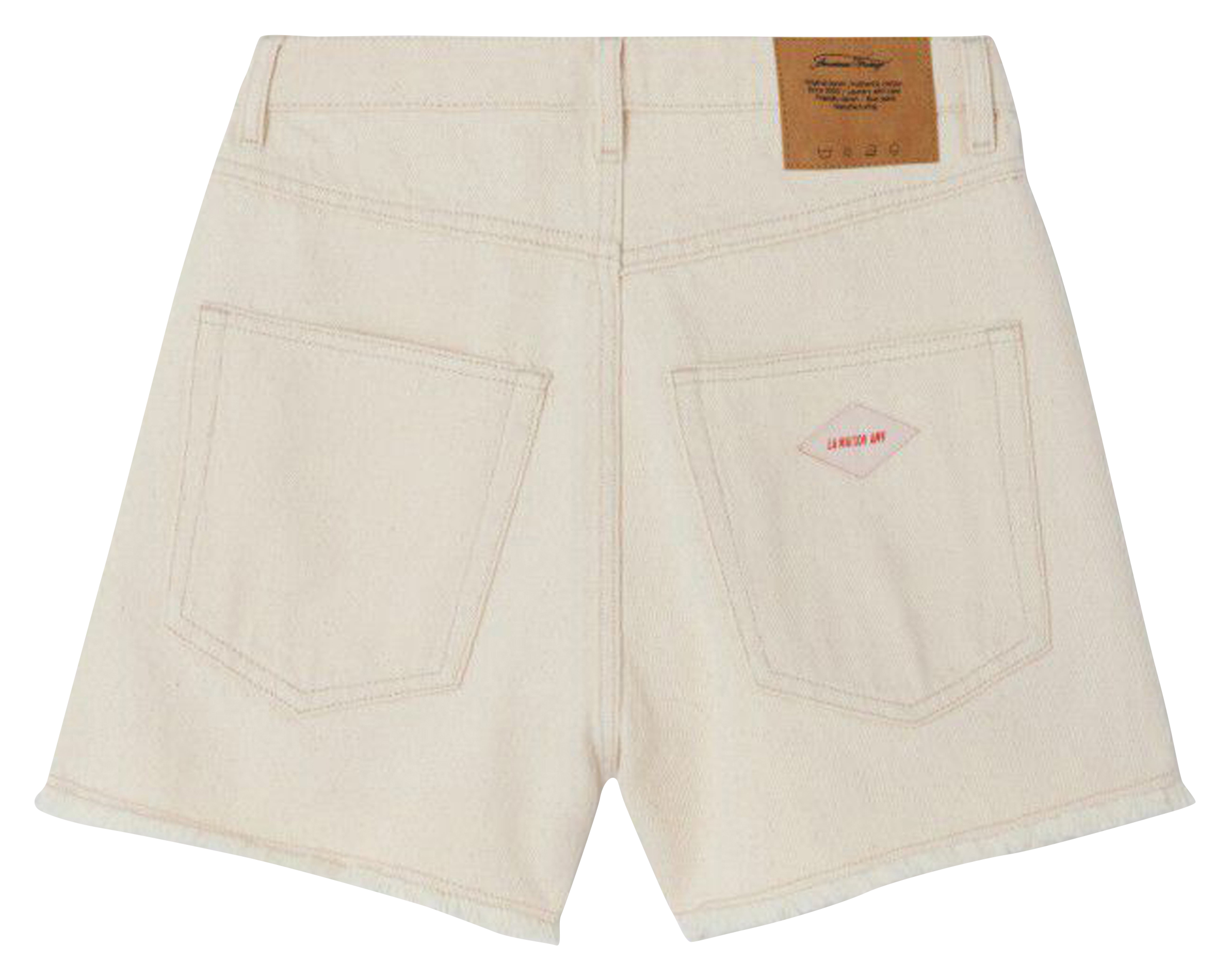 High-waisted shorts in recycled cotton AMERICAN VINTAGE Beige