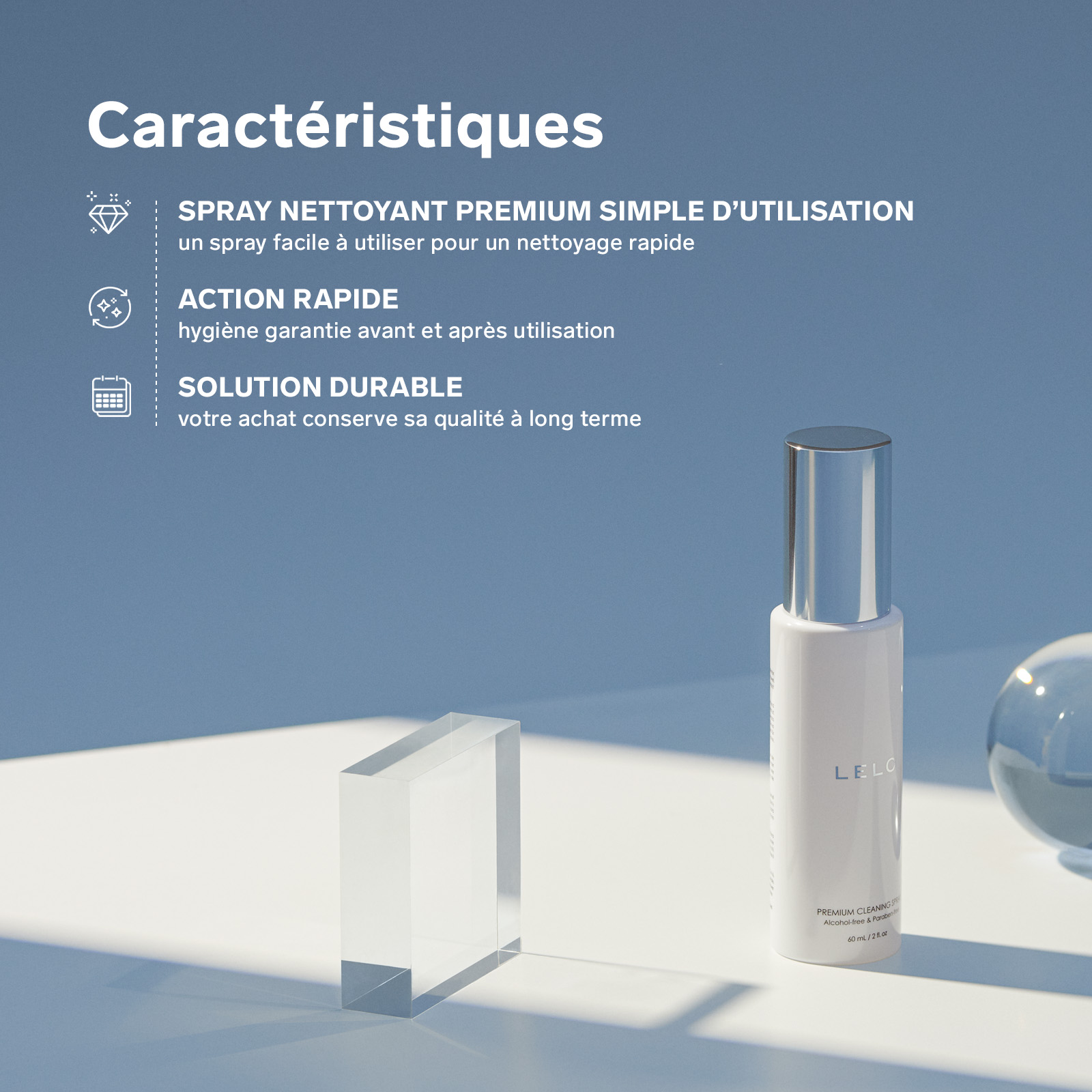 Non-toxic fast-acting cleaning spray Transparent