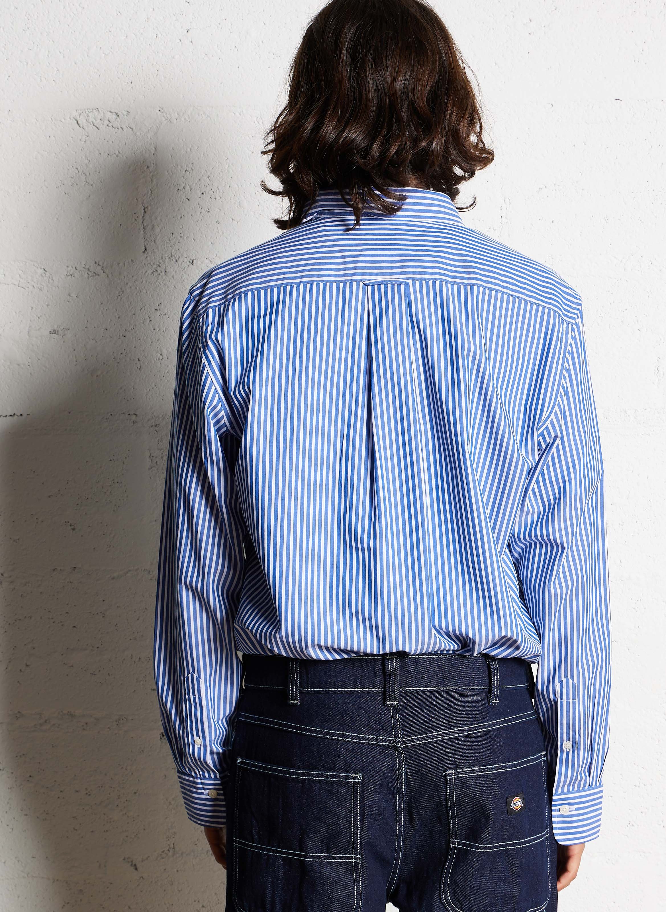 Regular-fit striped cotton shirt GANT Blue