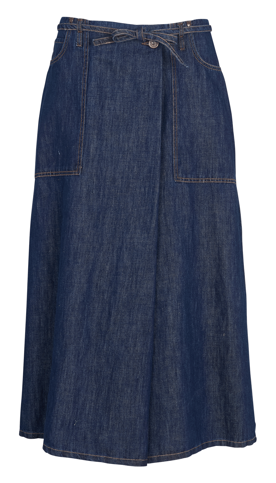 Jupe longue en denim de coton mélangé MAX MARA WEEK END Bleu