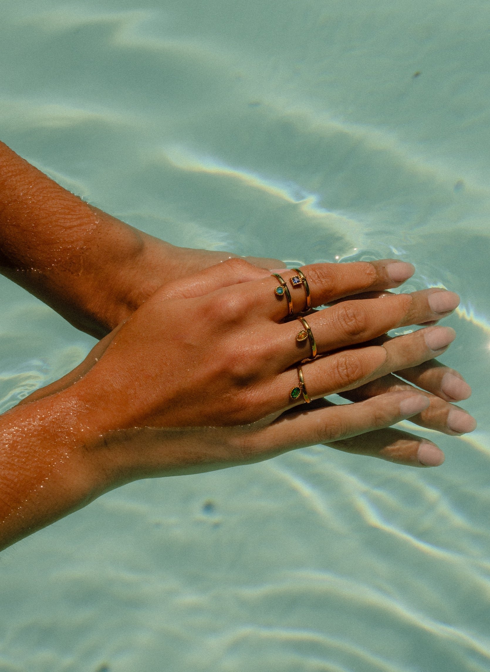 Fine Divya Drop Ring AEC Paris Yellow