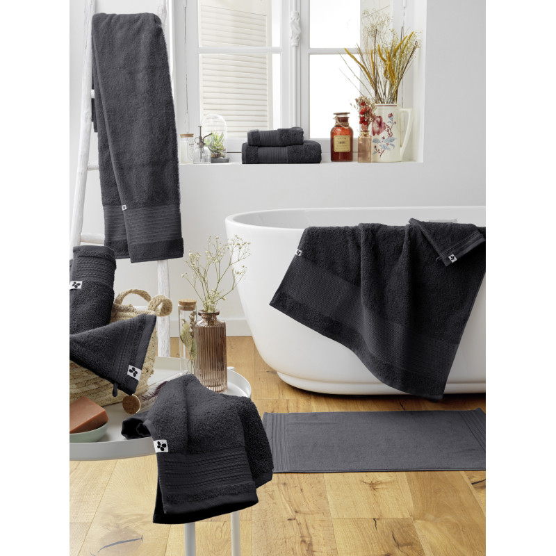 100% combed cotton bath towel L'EFFET PAPILLON Orange