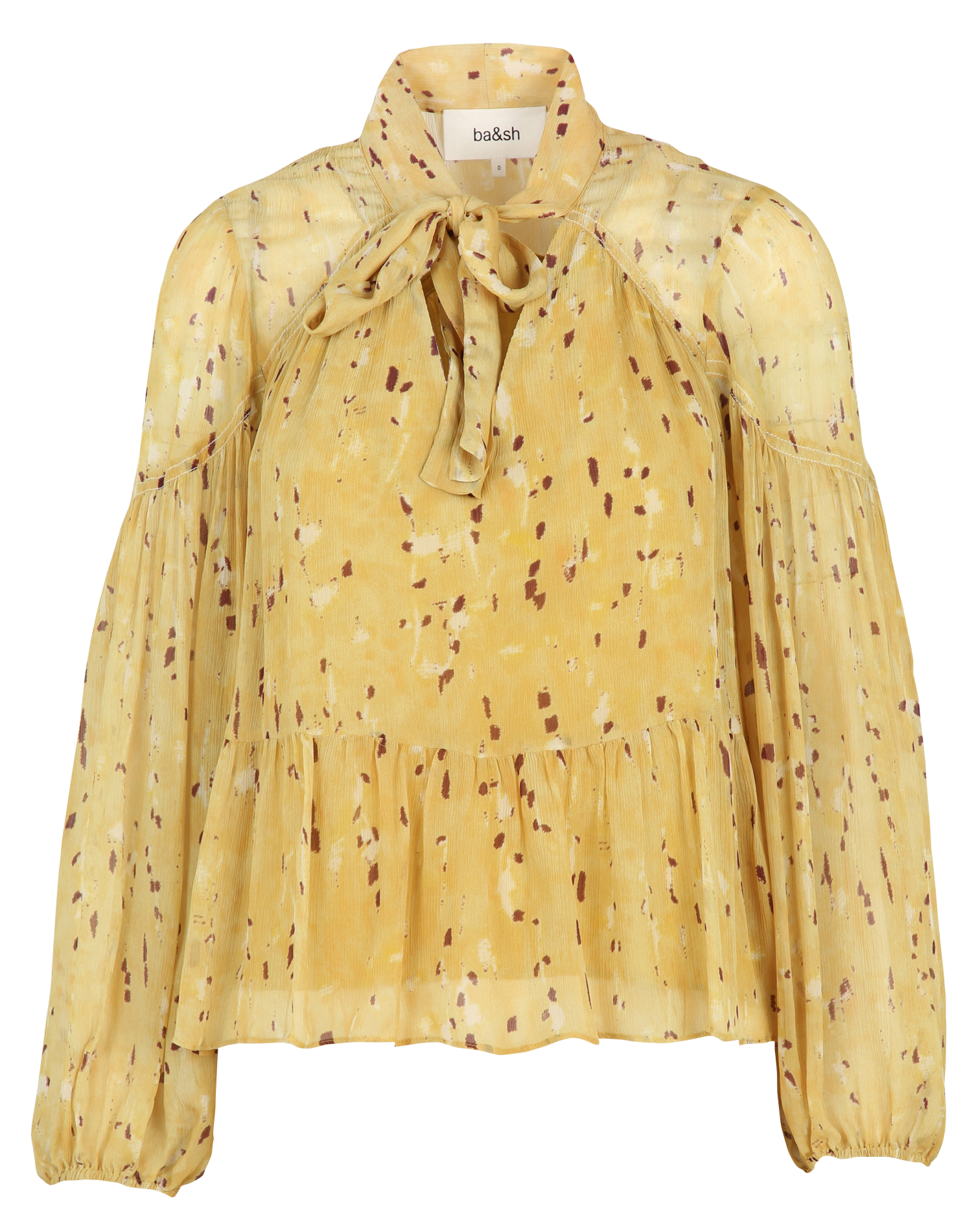 Blouse droite imprimée Jaune