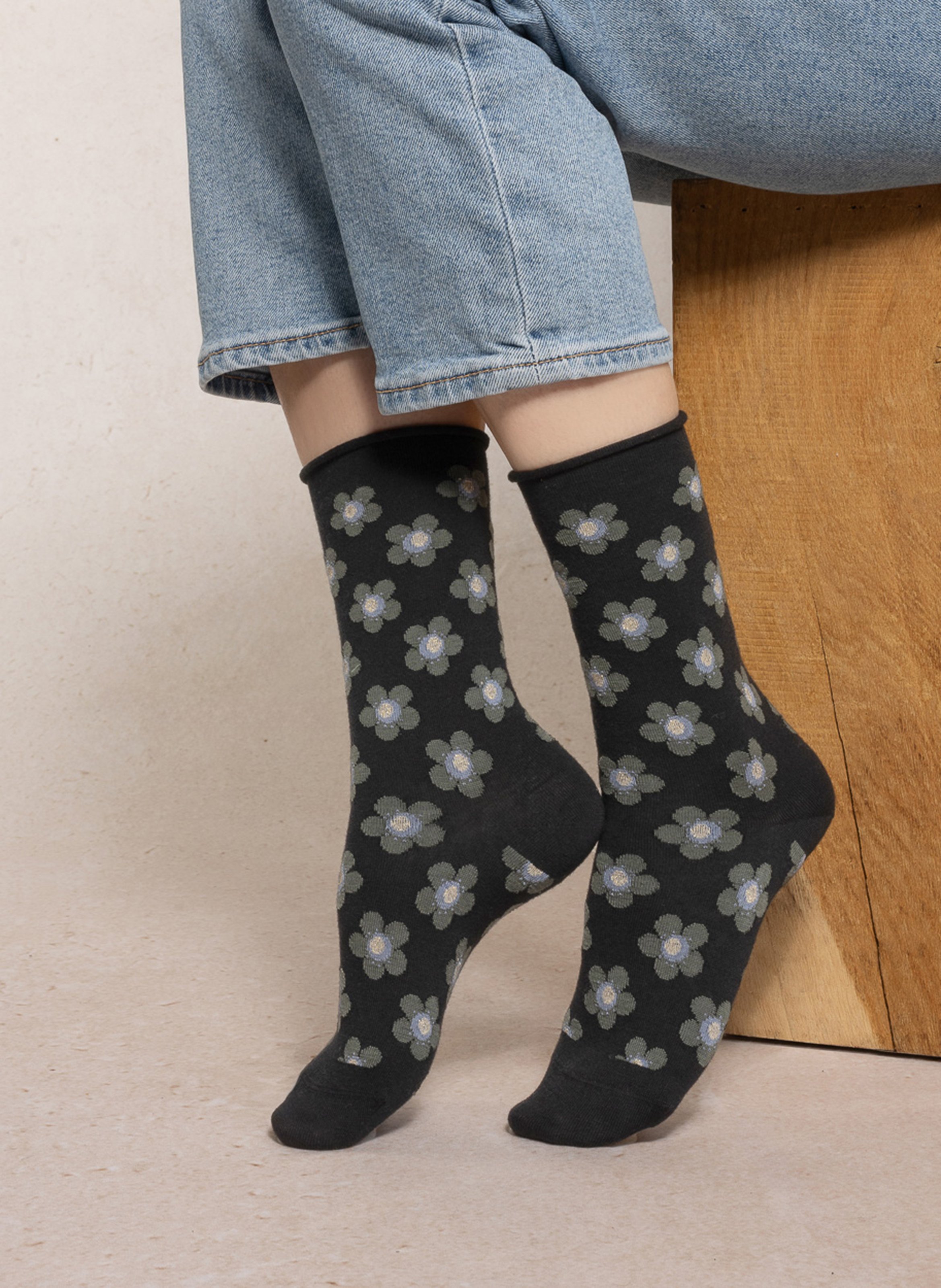 Wool-blend socks BLEUFORET Black