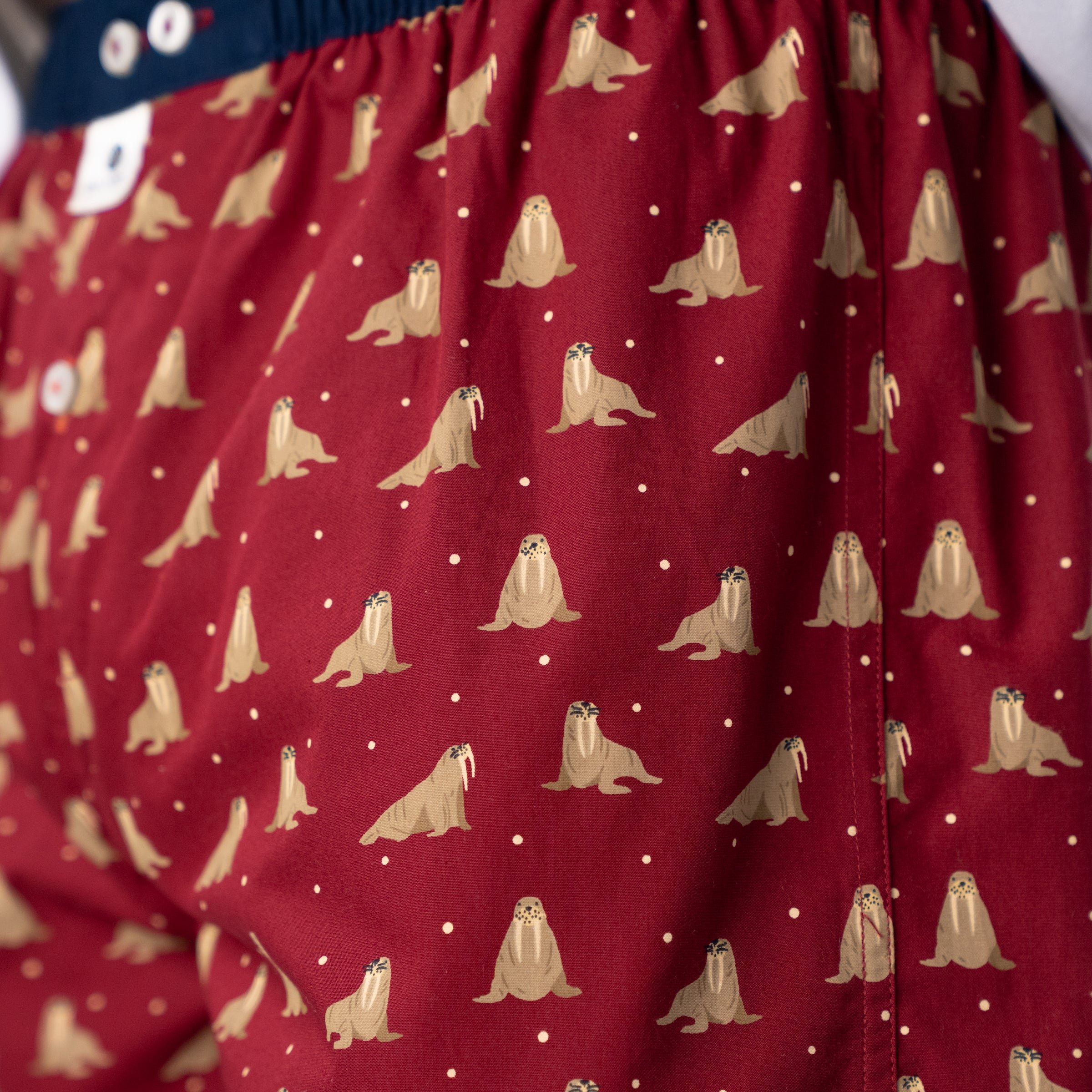 Organic cotton boxer shorts BILLYBELT Red