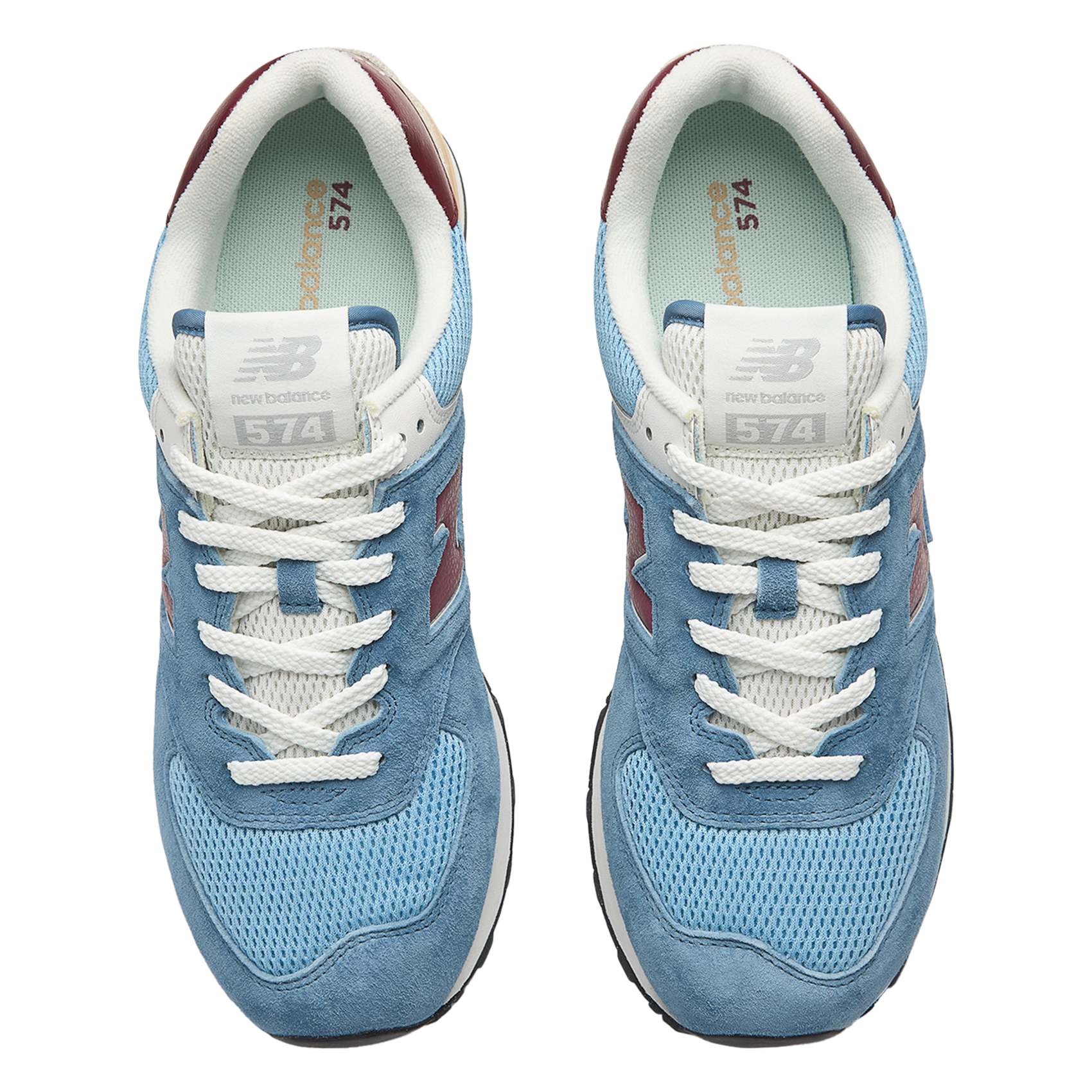 Low-top leather mix sneakers NEW BALANCE Blue