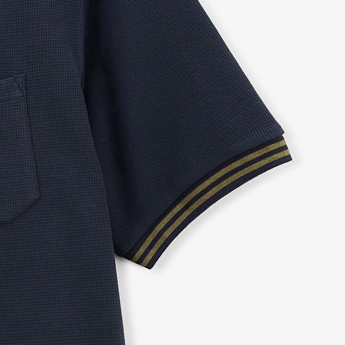 Short-sleeved waffle fabric polo SERGE BLANCO Blue