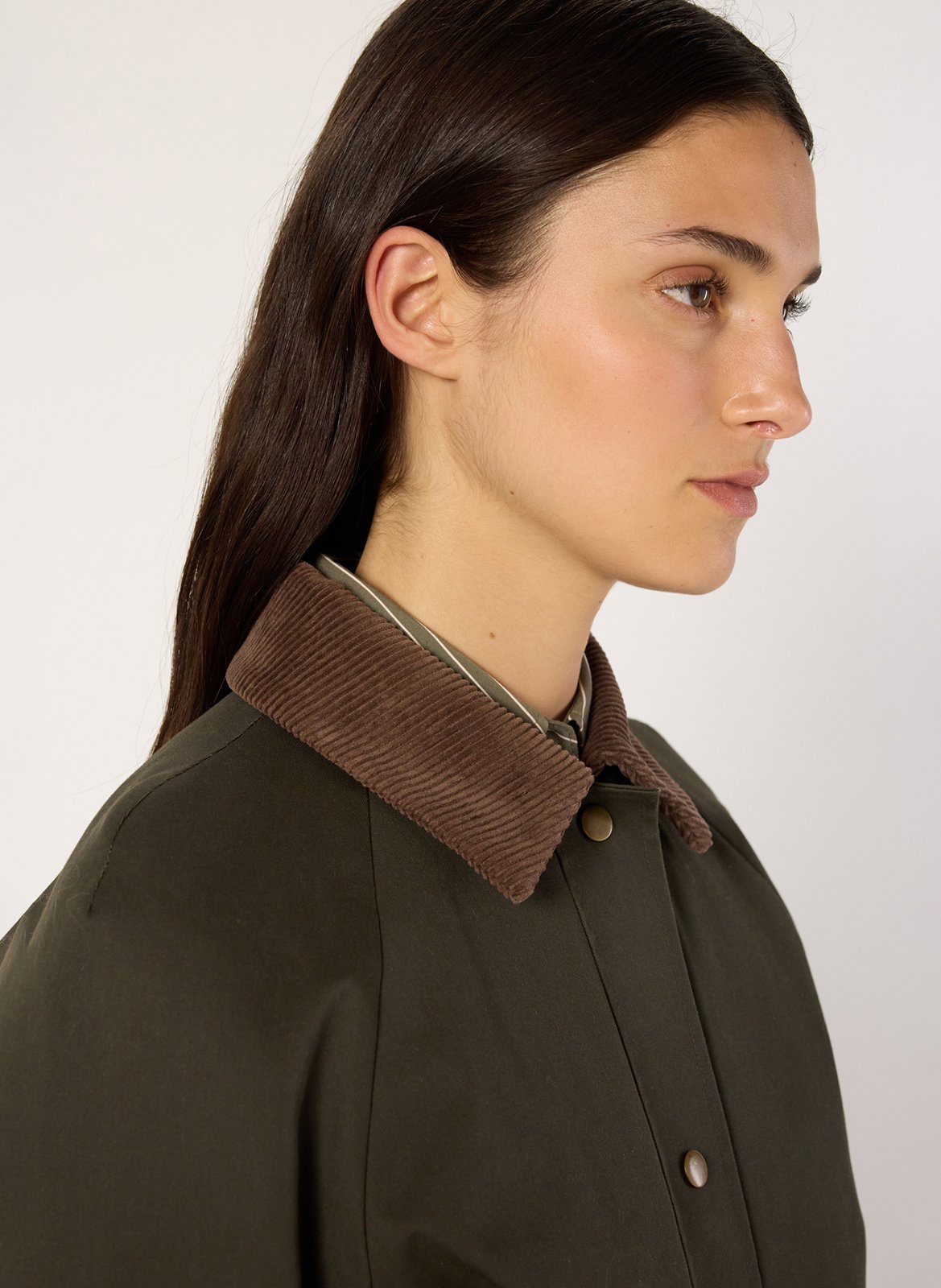 Rechte jas met klassieke kraag GERARD DAREL Kaki