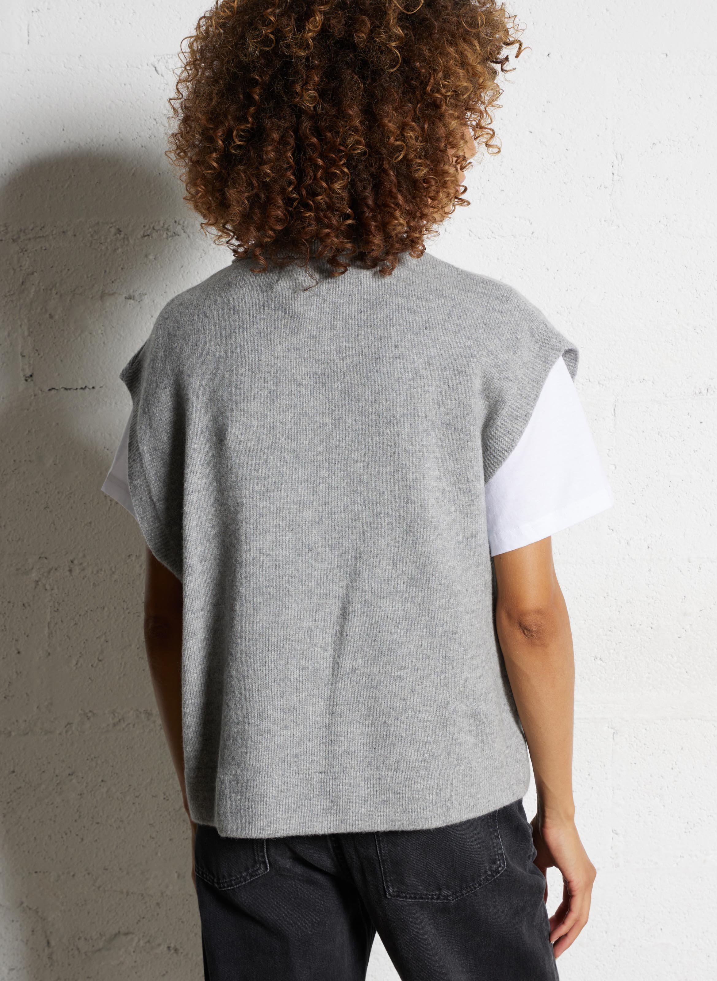 Pull oversize en laine mélangée BELLEROSE Gris