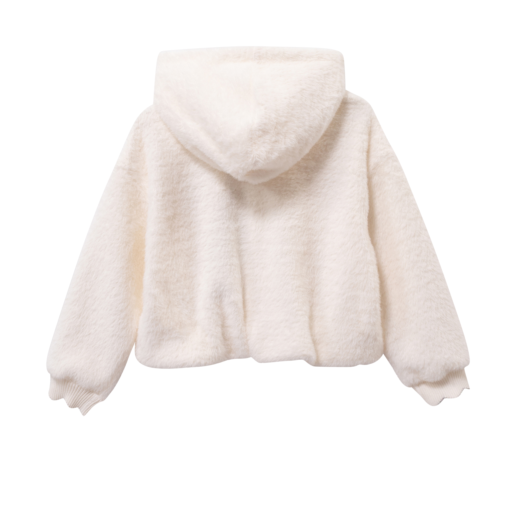 Oversized sweatshirt in faux fur IKKS JUNIOR White
