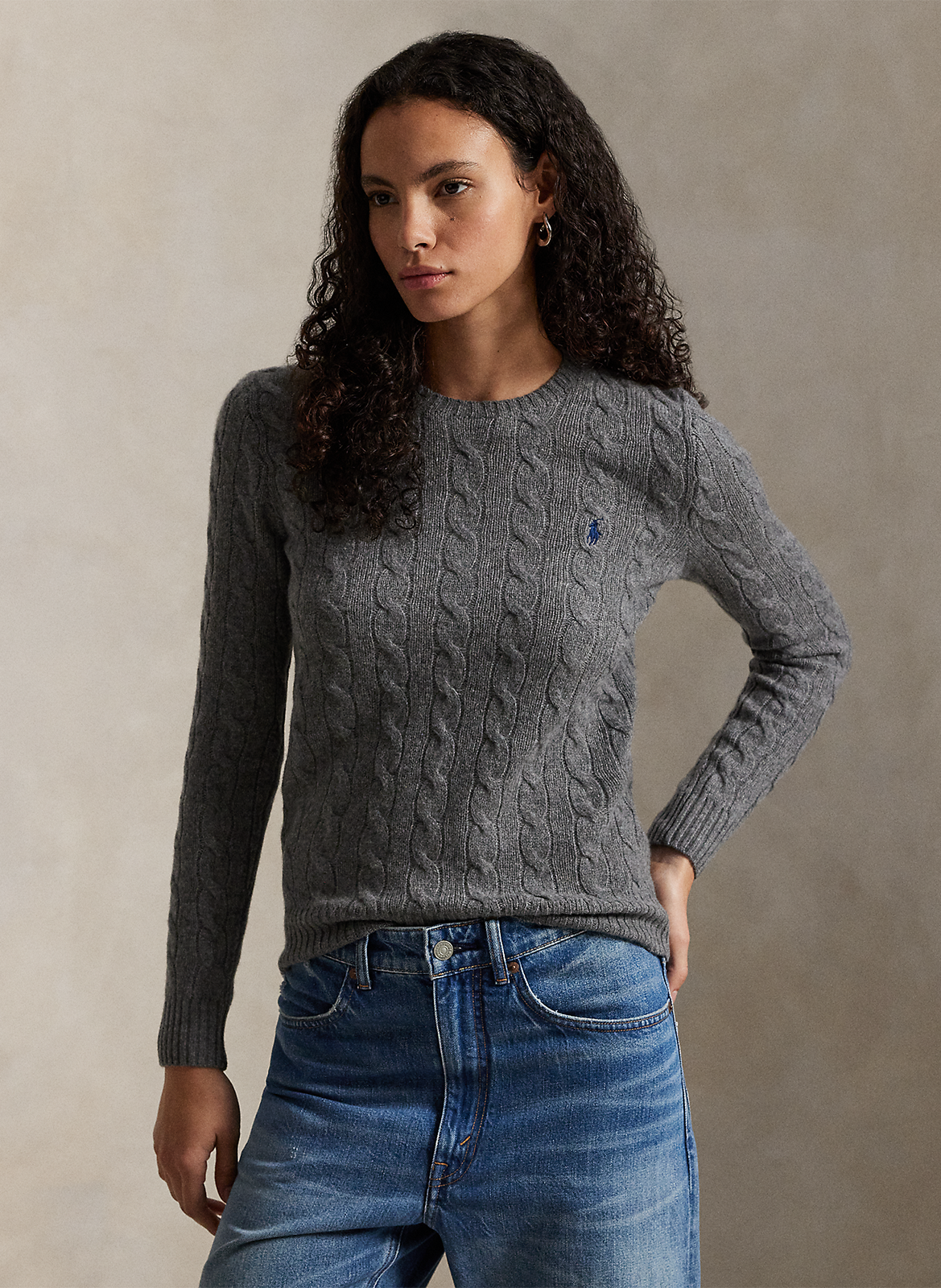 Pull col rond en laine et en cachemire mélangés  POLO RALPH LAUREN