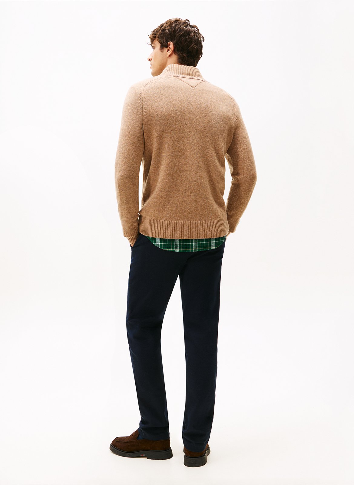 Rodolf wool sweater with zipped neck TOMMY HILFIGER Khaki