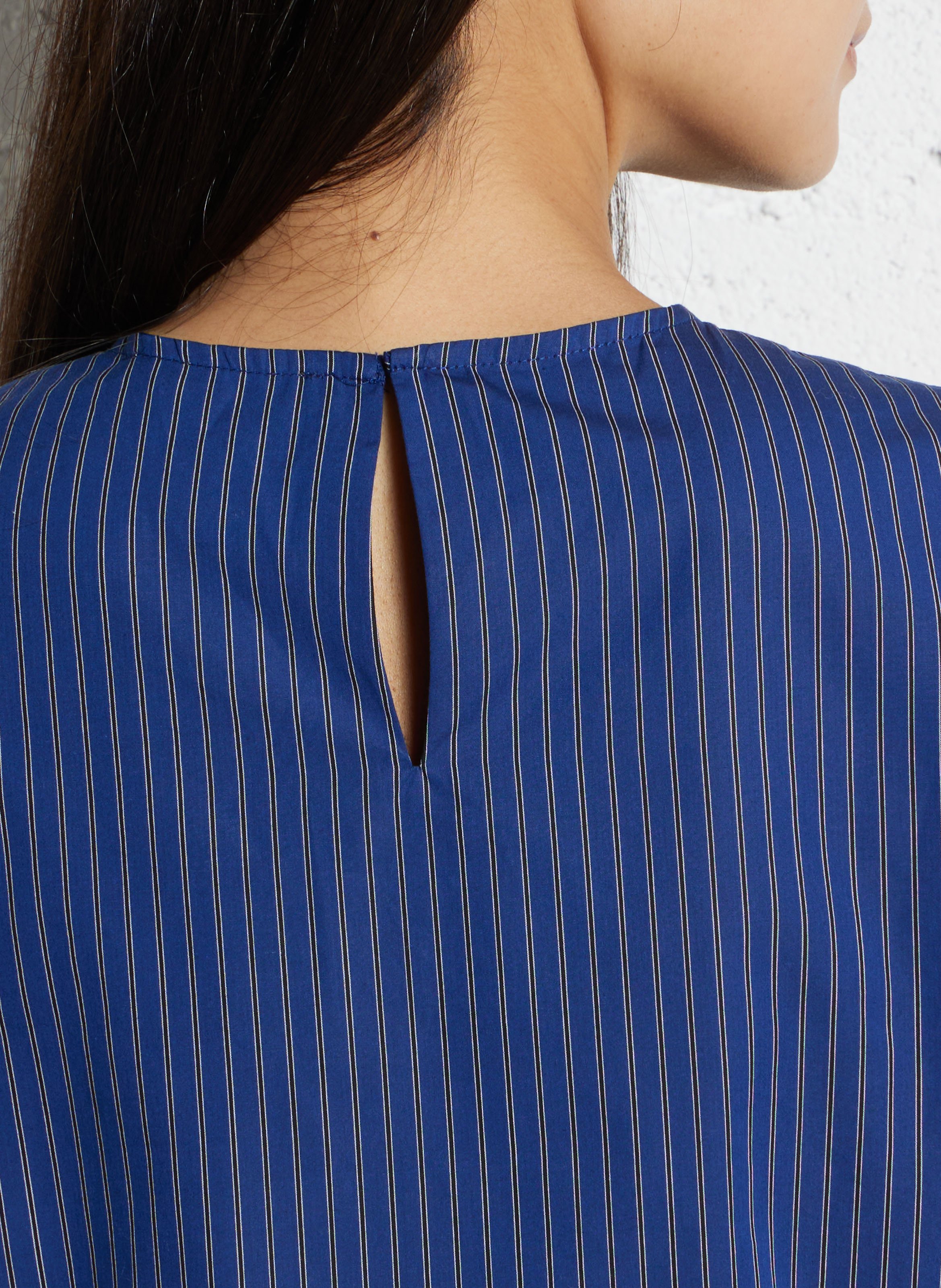 Robe courte col rond en coton THE TINY BIG SISTER Bleu