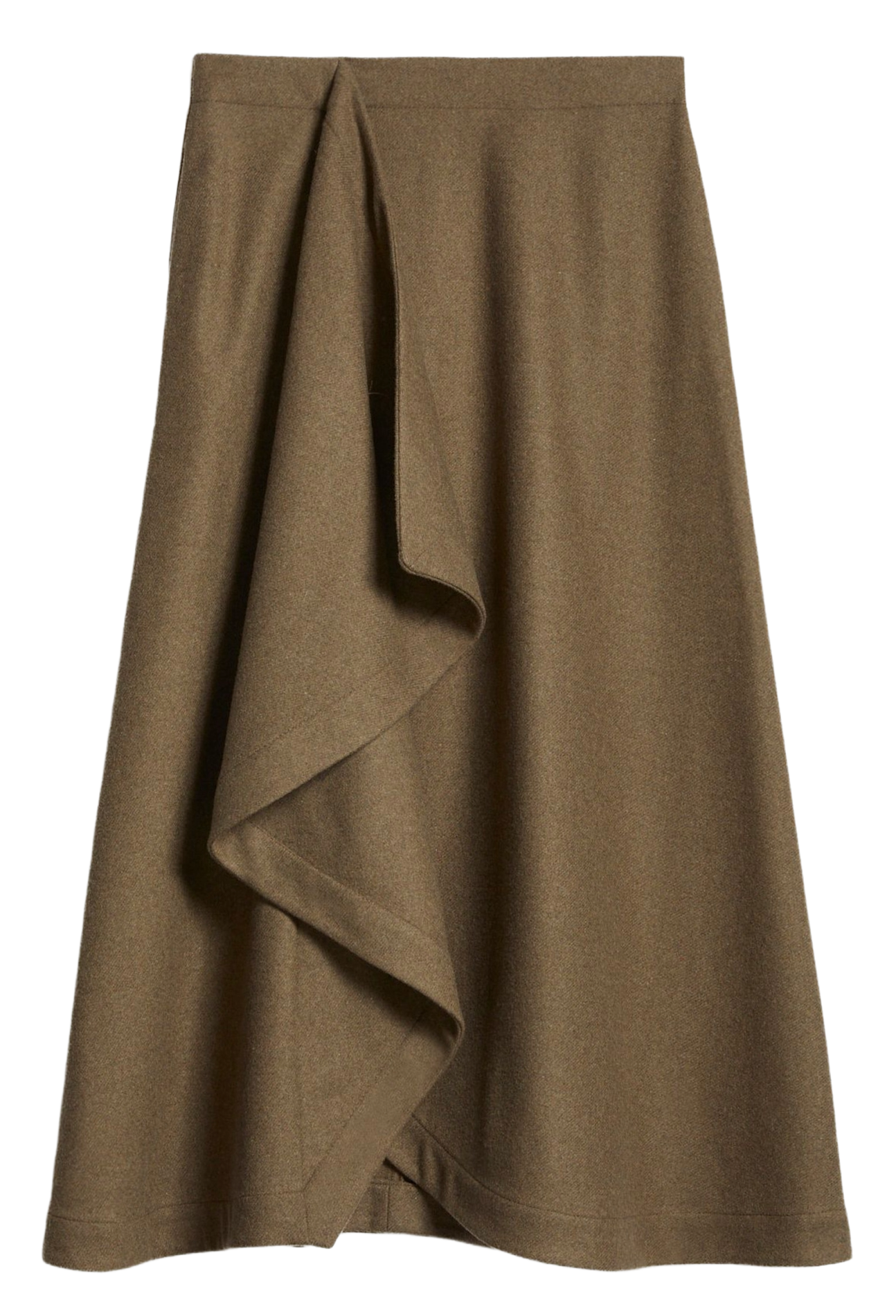 Jupe midi en laine mélangée VANESSA BRUNO Vert