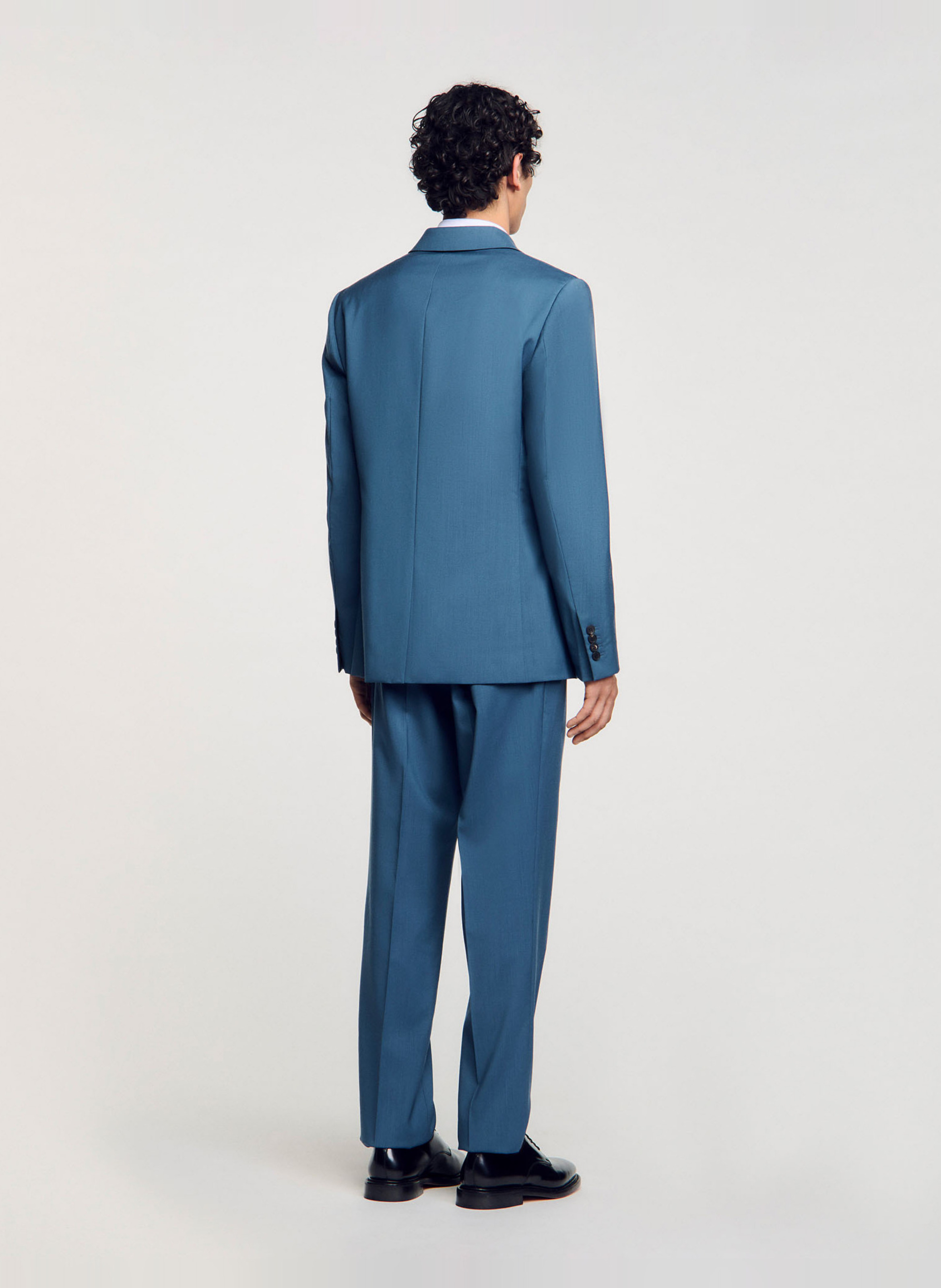 Veste de tailleur en laine SANDRO Bleu