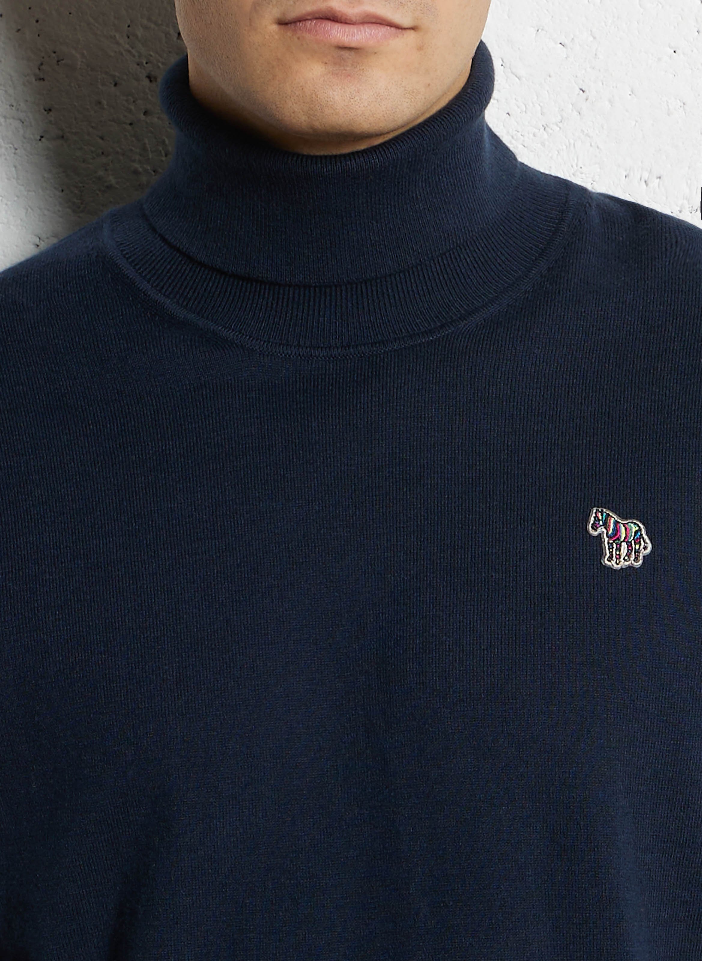 Cotton-blend turtleneck sweater PAUL SMITH Blue