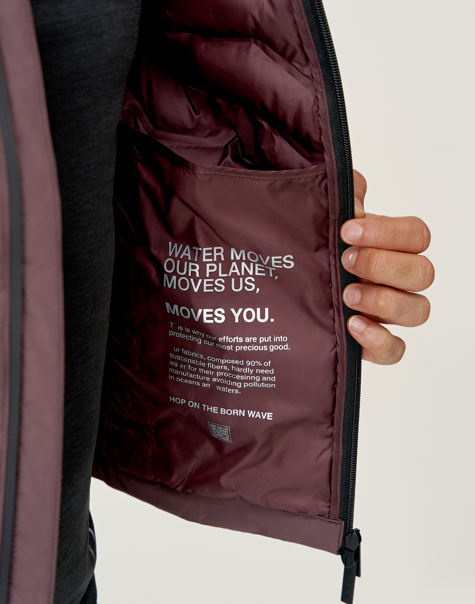 Zip-up performance athleisure sports jacket BORN LIVING YOGA Red