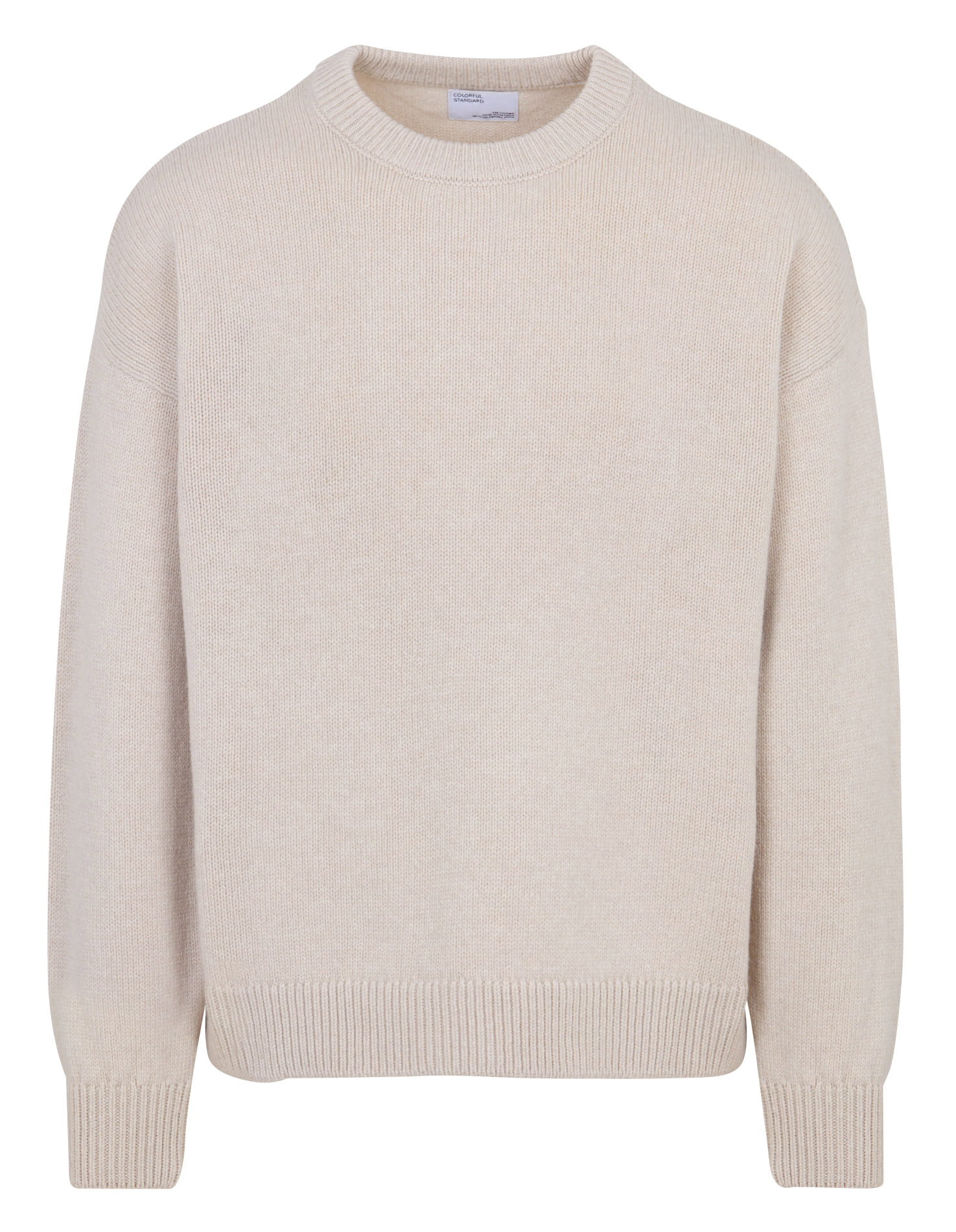 Oversize Rundhalsausschnitt-Pullover aus recycelter Wolle COLORFUL STANDARD Weiss