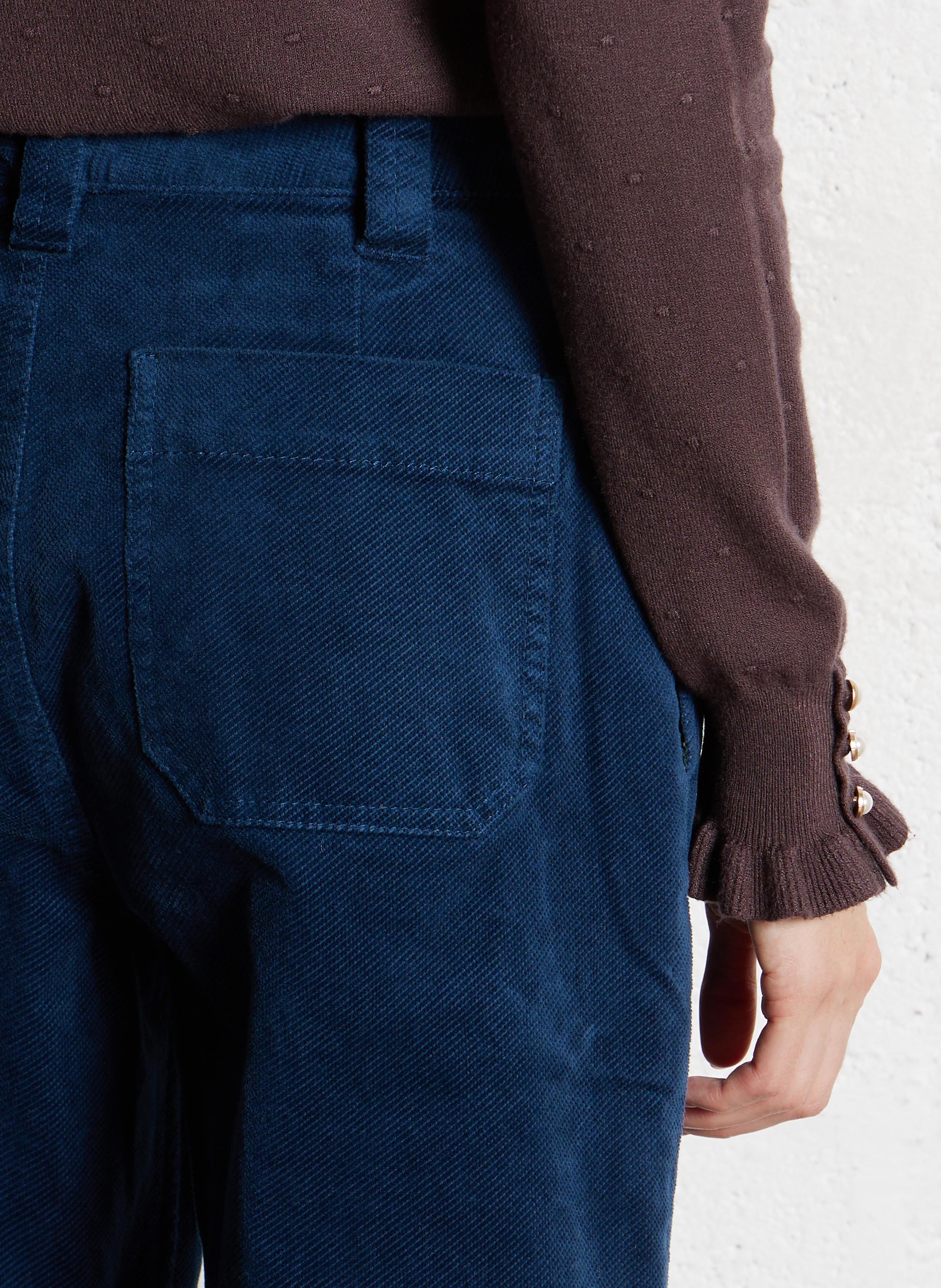 Cotton-blend chinos BENSIMON Blue