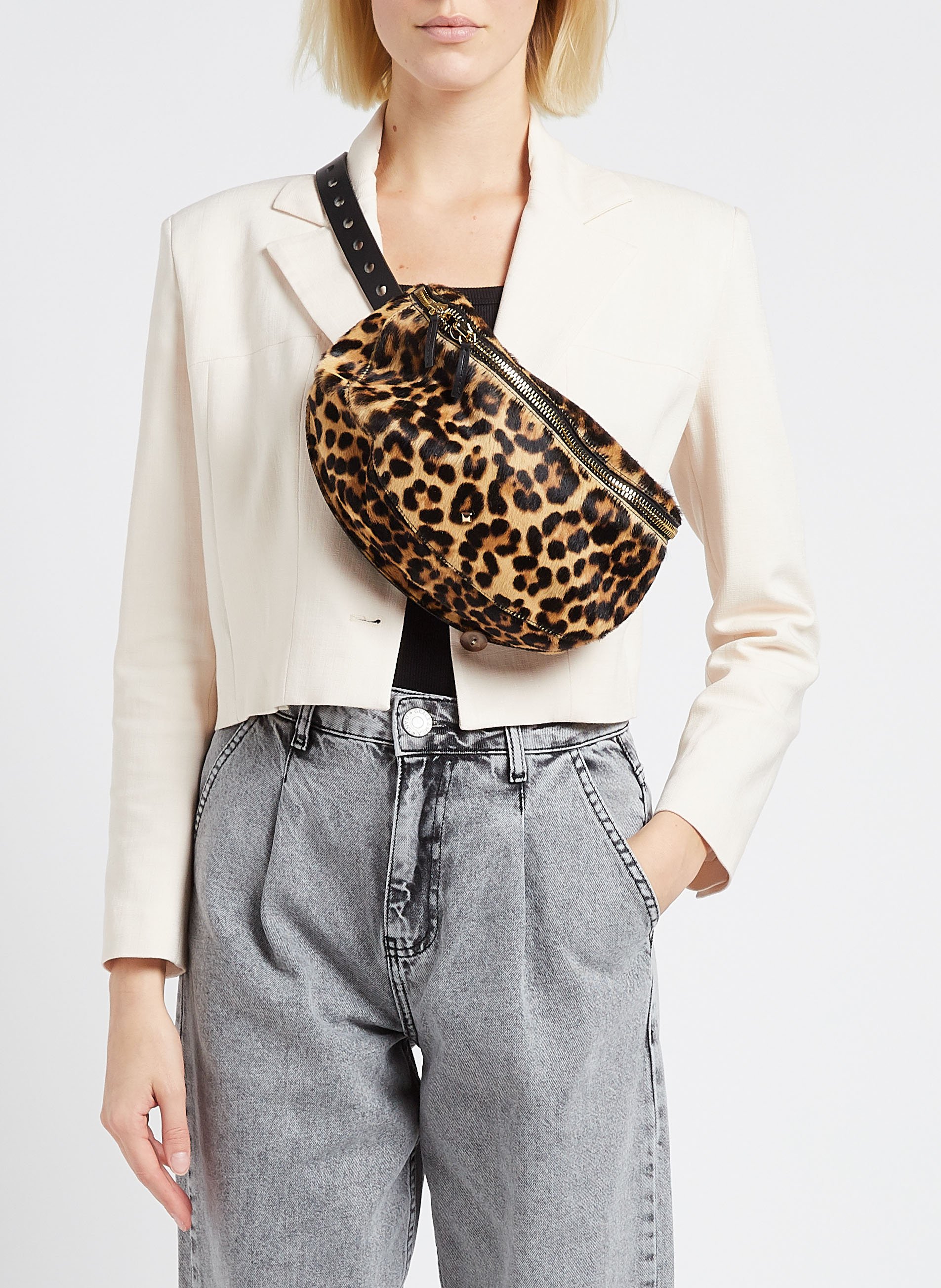 Heuptasje met luipaardprint HERBERT FRERE SOEUR Zwart