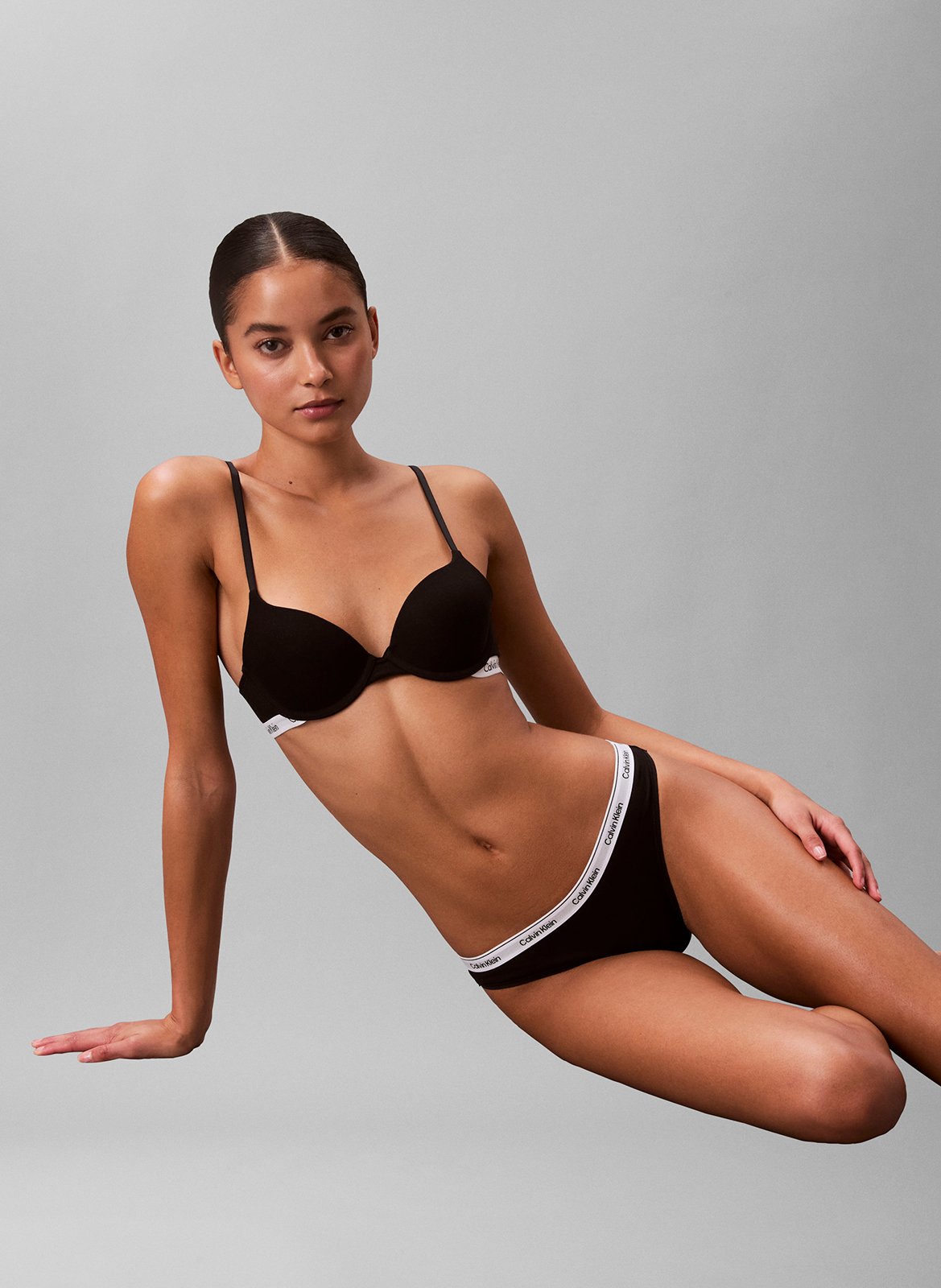 Pack of 3 cotton-blend panties CALVIN KLEIN UNDERWEAR Black