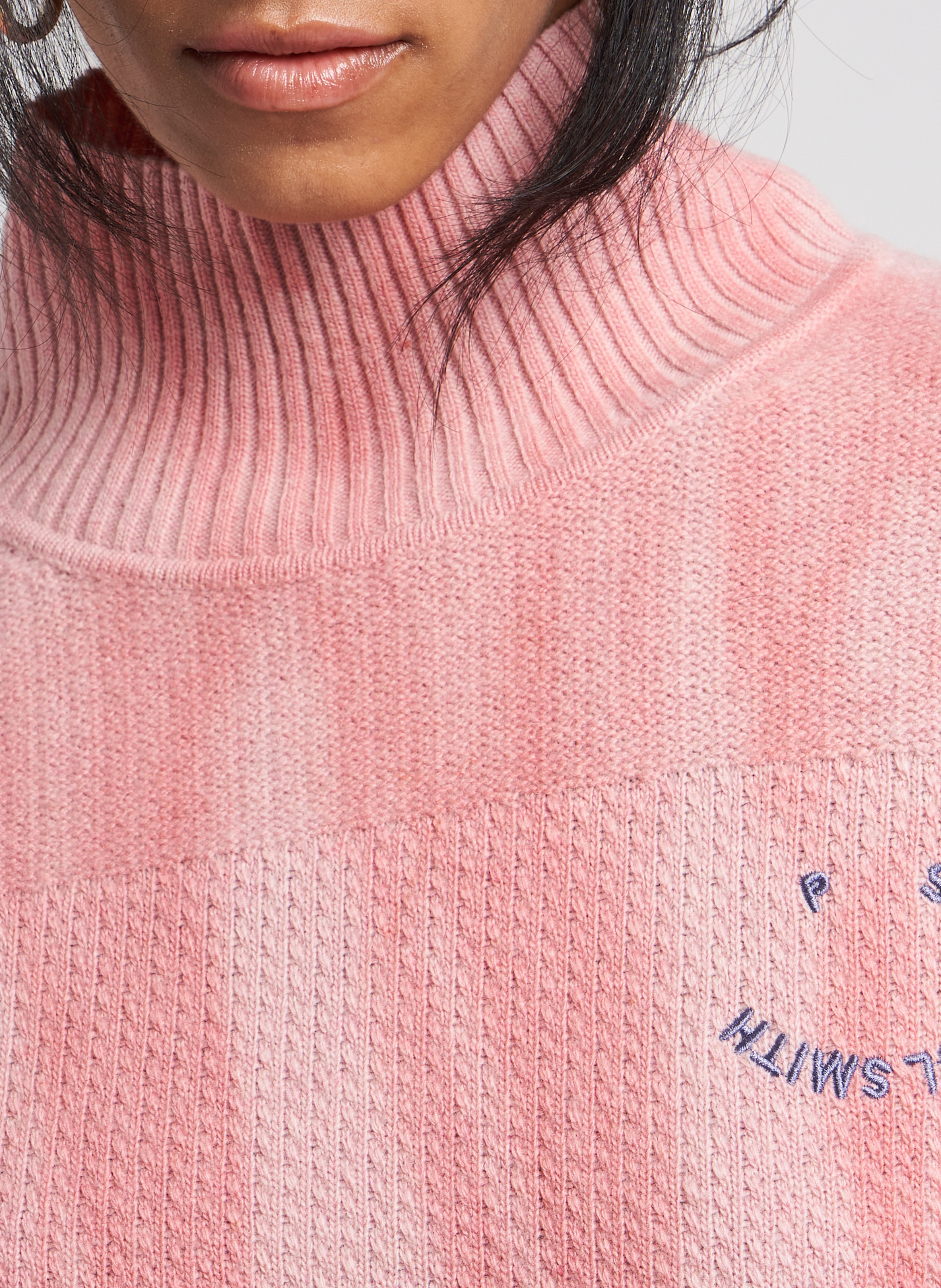 Loose-fitting wool-blend sweater with high neck PAUL SMITH Pink