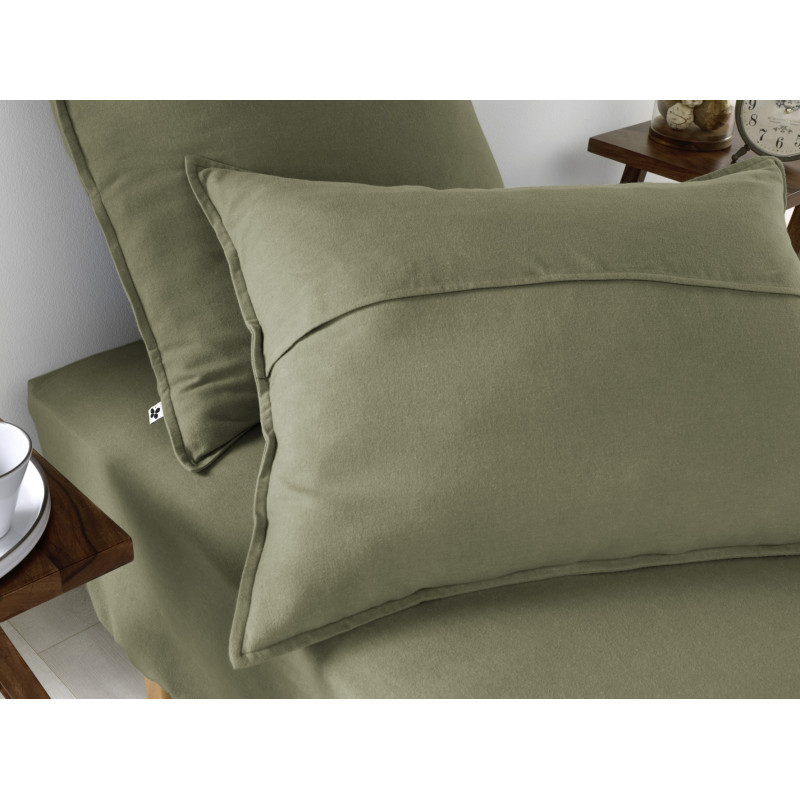 "Candice" cotton flannel pillowcase in all sizes. L'EFFET PAPILLON Multicolored