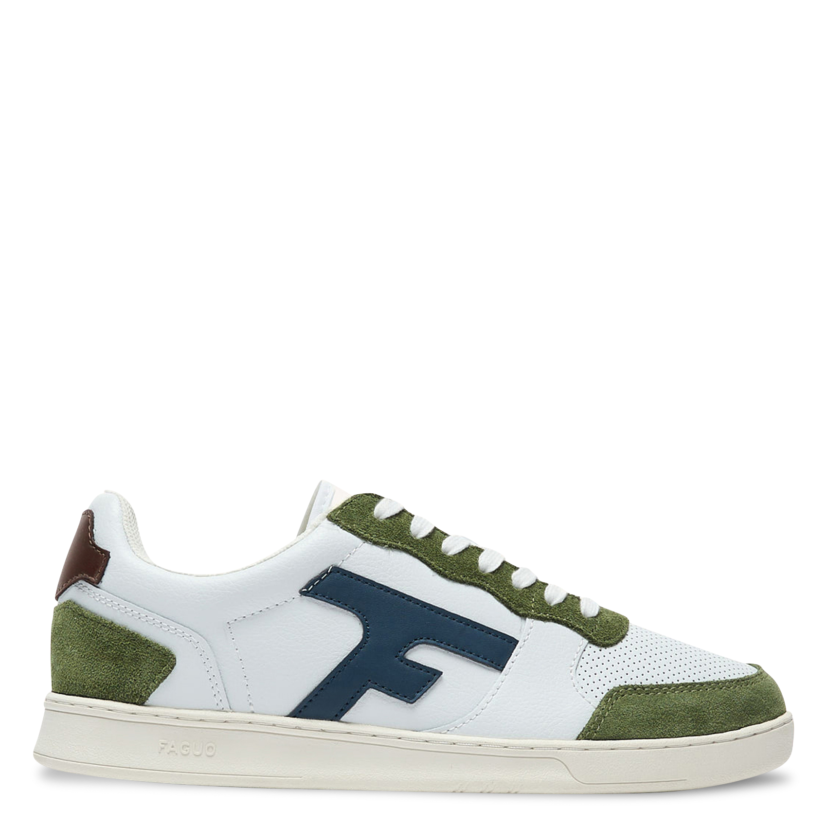 Baskets basses en cuir FAGUO Blanc