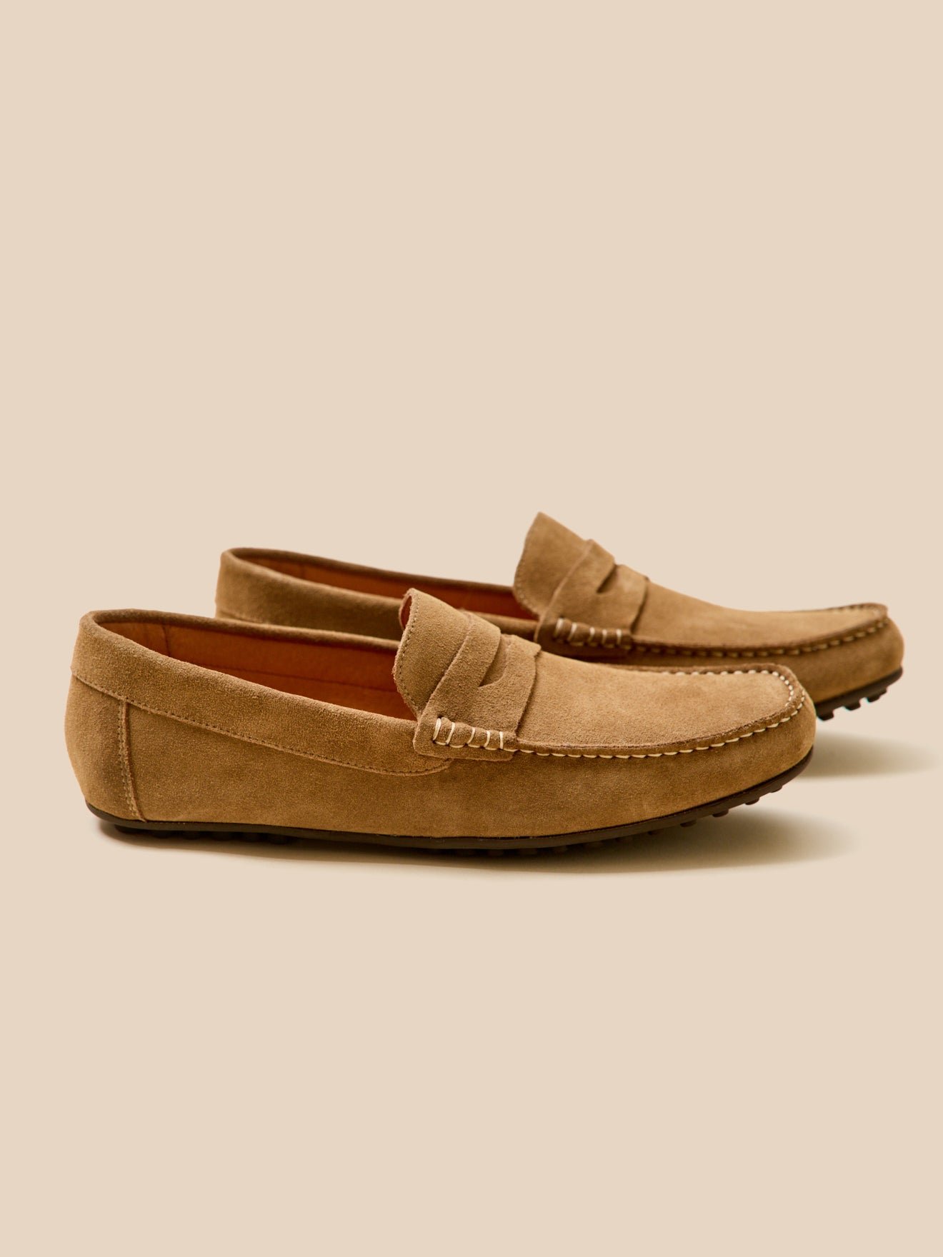 Leather loafers CYRILLUS Beige