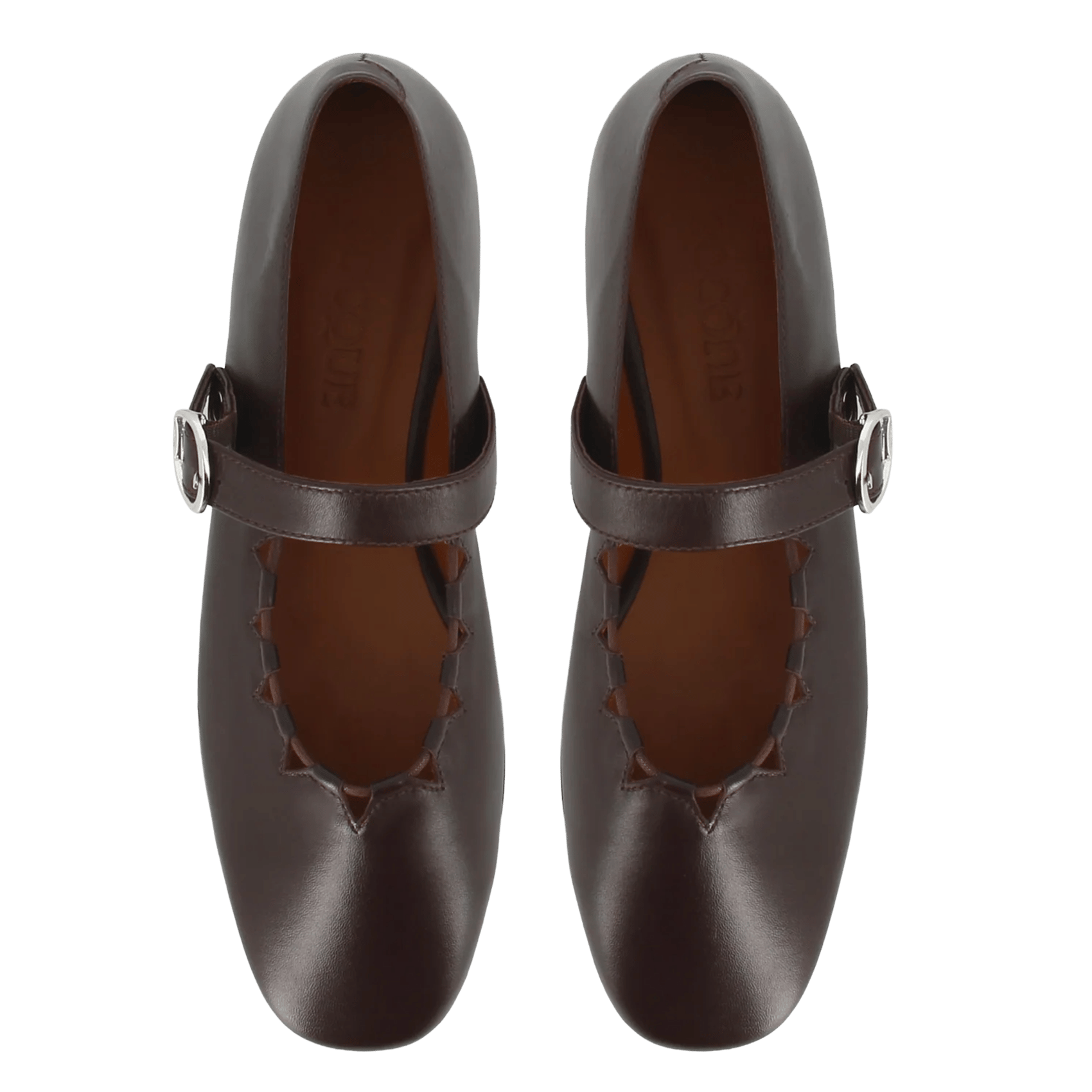 Ballerinas aus Veloursleder Braun