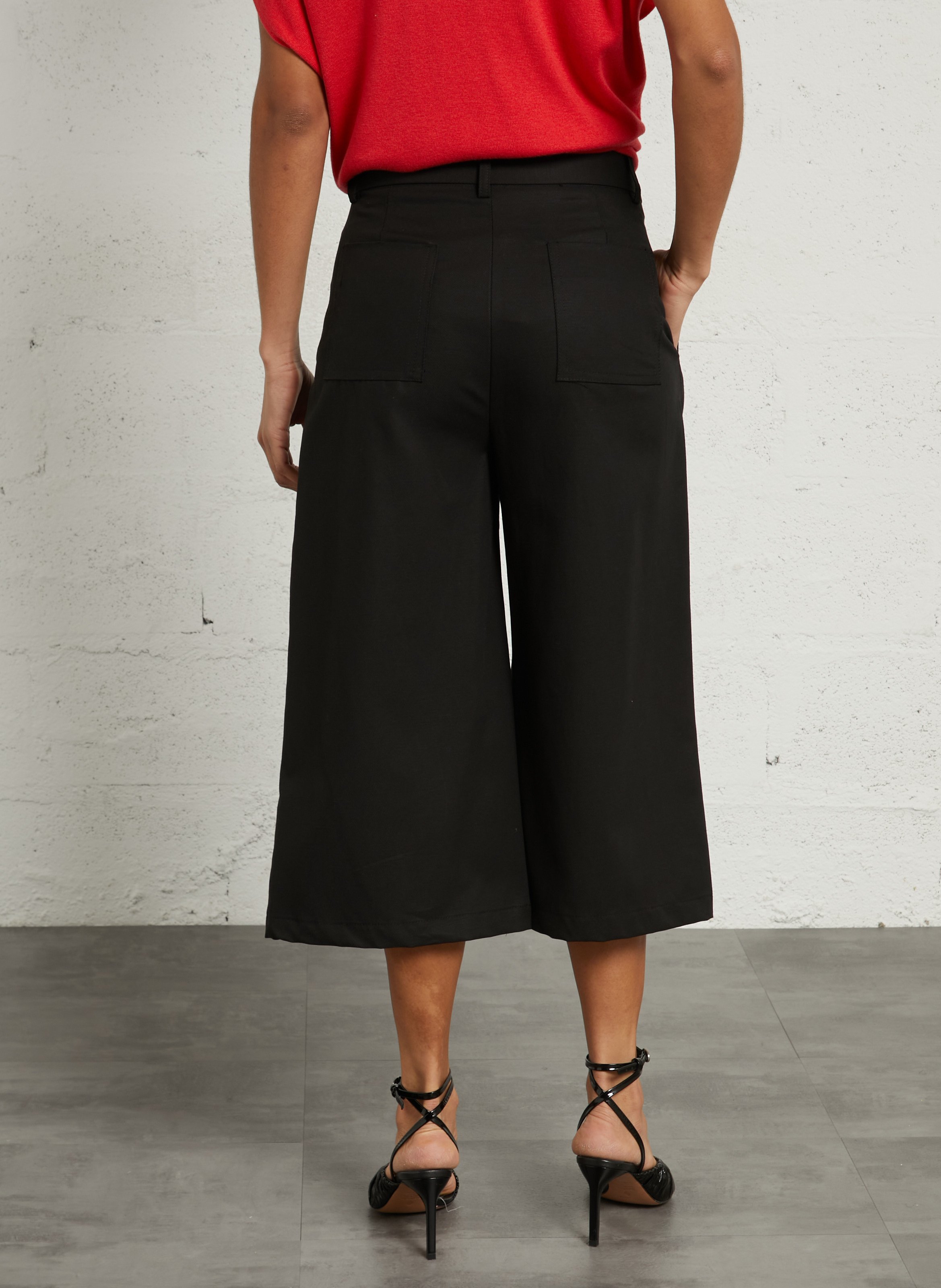 Pantacourt en coton mélangé SEE U SOON Noir