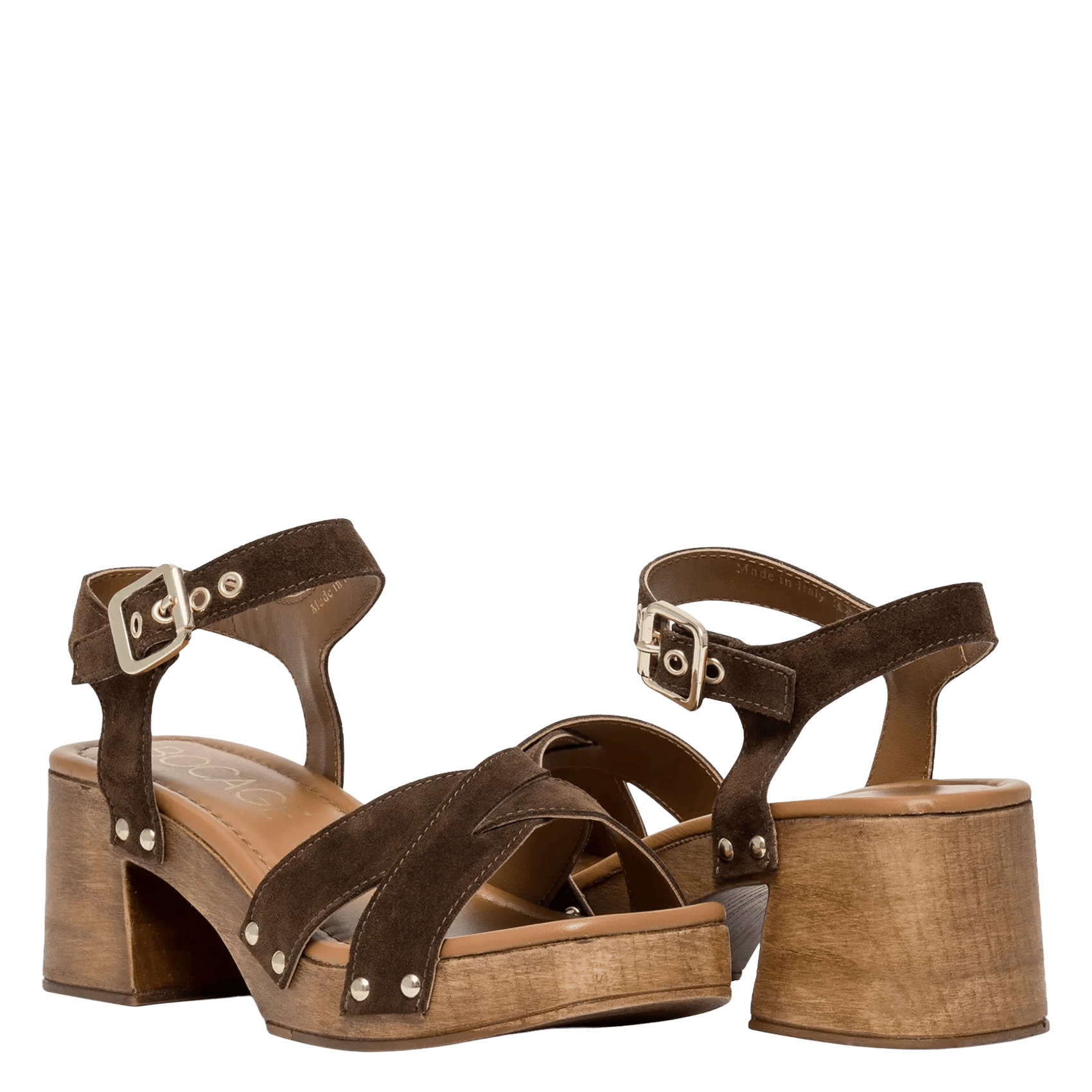 Sandalen aus Veloursleder, mit Absatz BOCAGE Braun