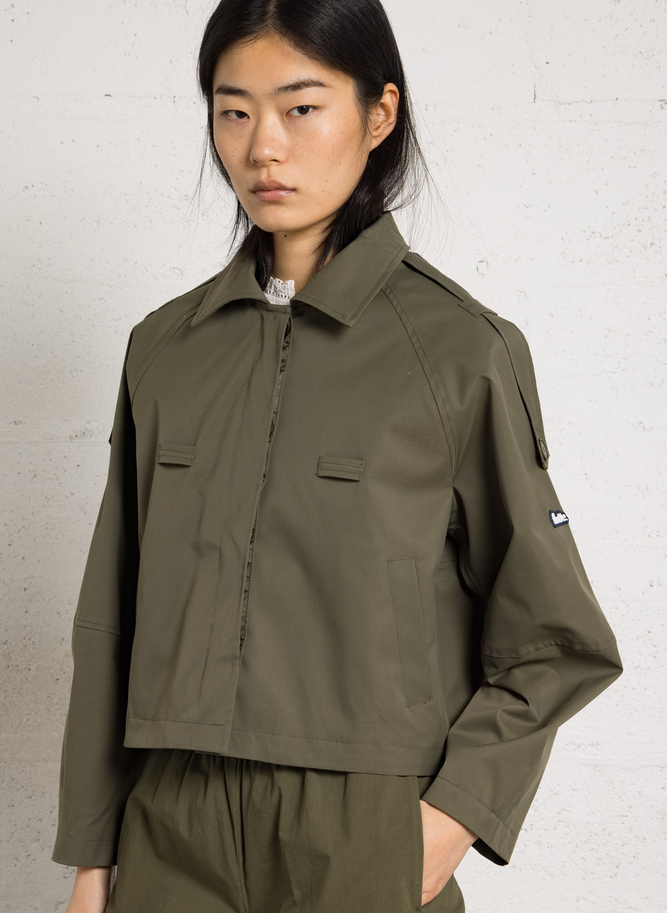 Loose-fit jacket with hood FLOTTE Green