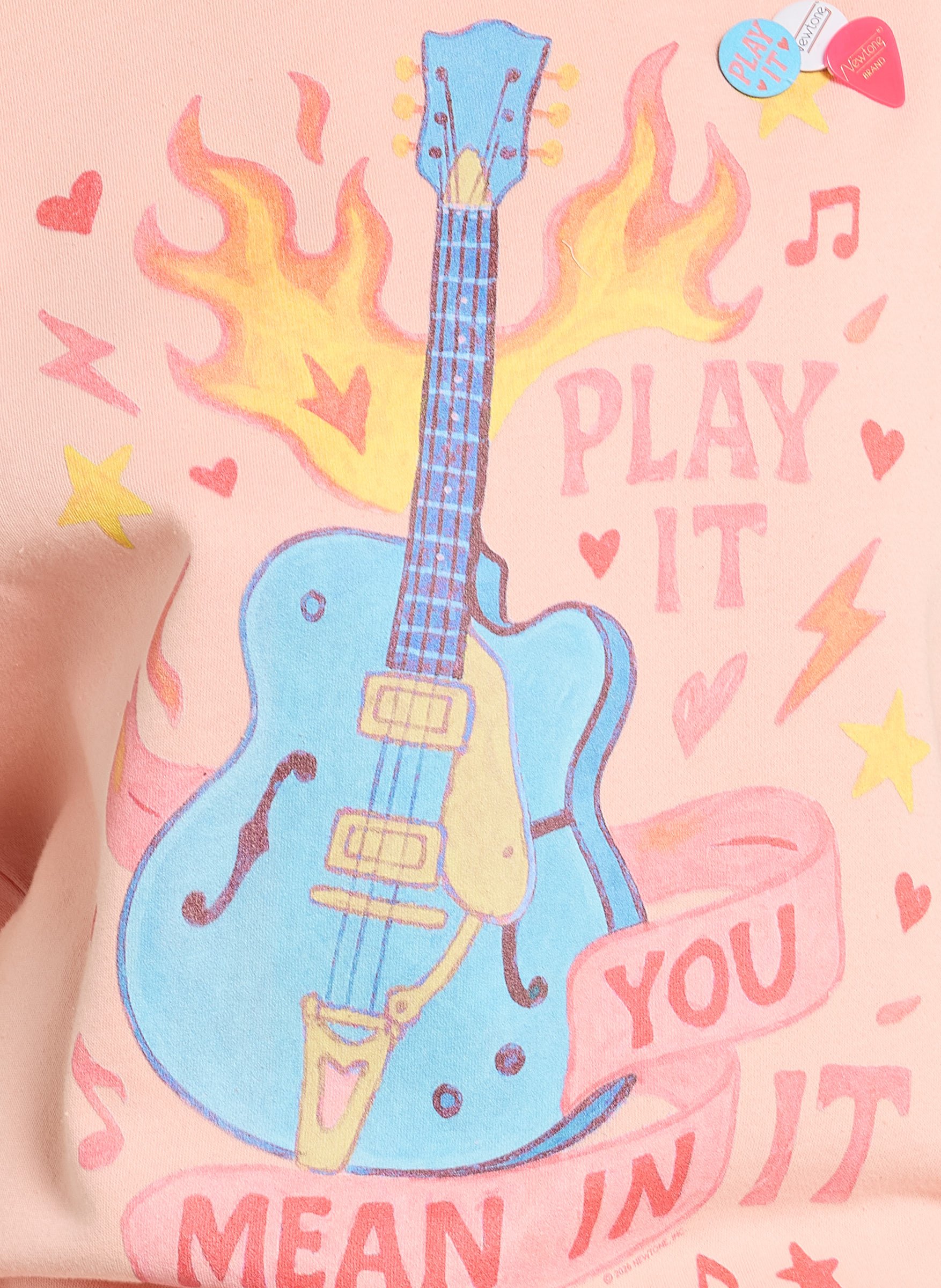 Top col rond en coton mélangé NEWTONE Beige