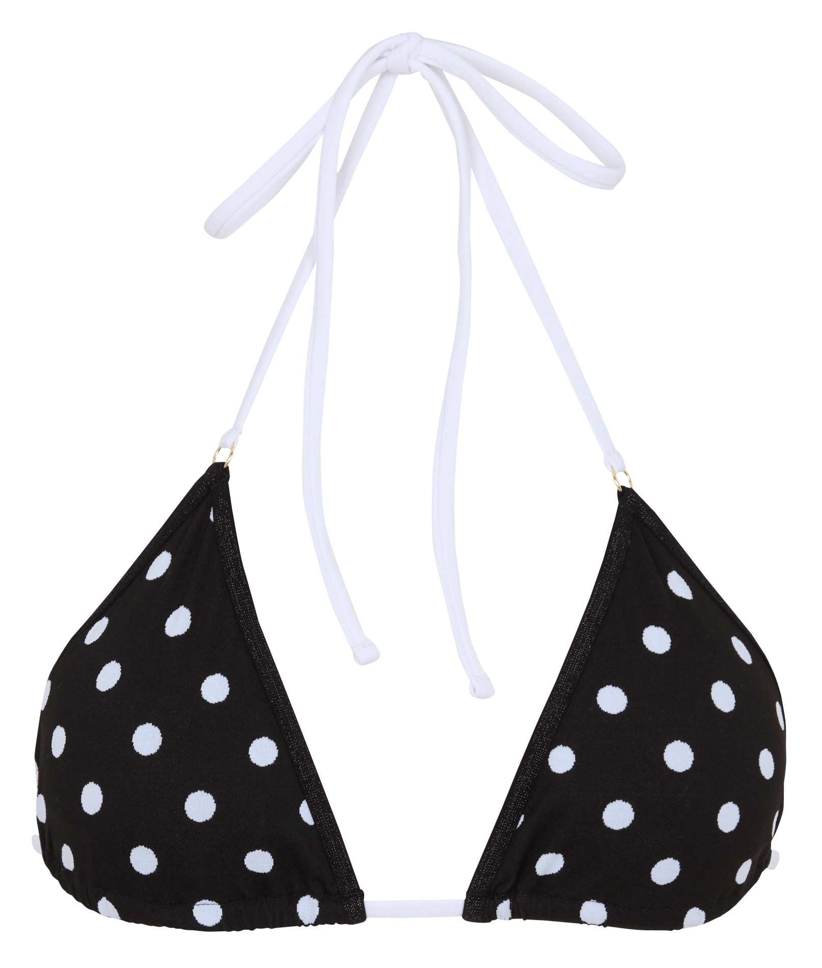 Printed triangle bikini top LA NOUVELLE White