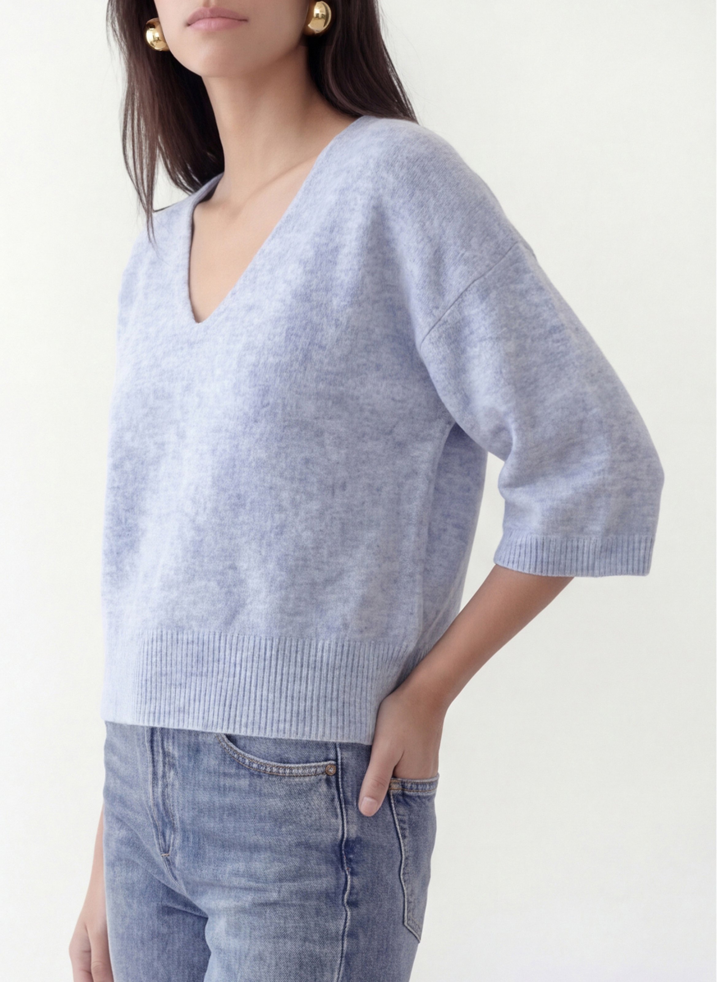Pullover mit V-Ausschnitt KOOKAI Blau