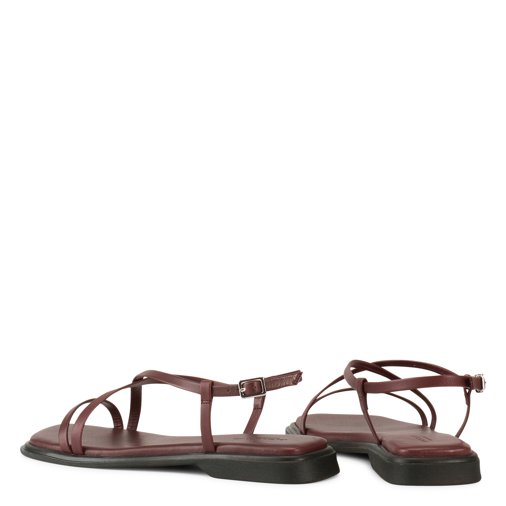 Aouda flat leather sandals VAGABOND Red