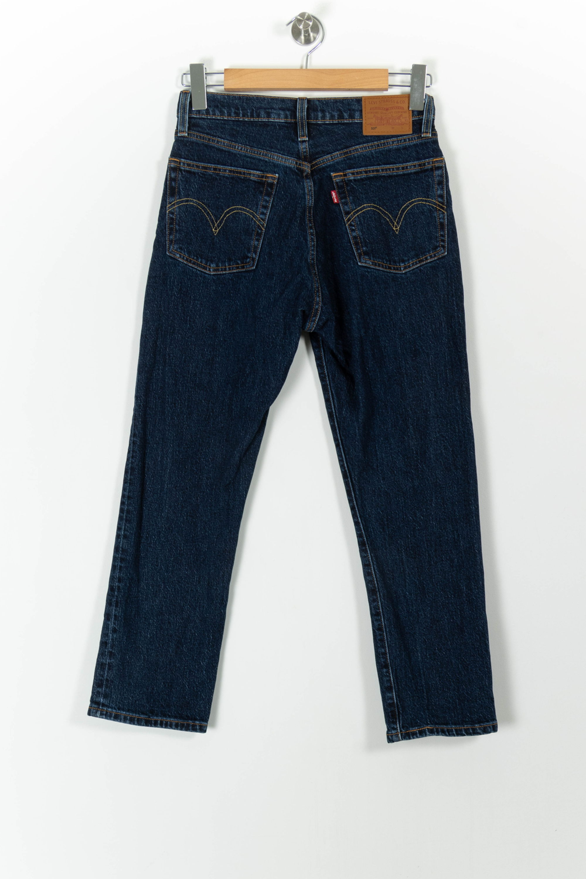 Cropped slim jeans with studs LEVI'S - Seconde main Blue