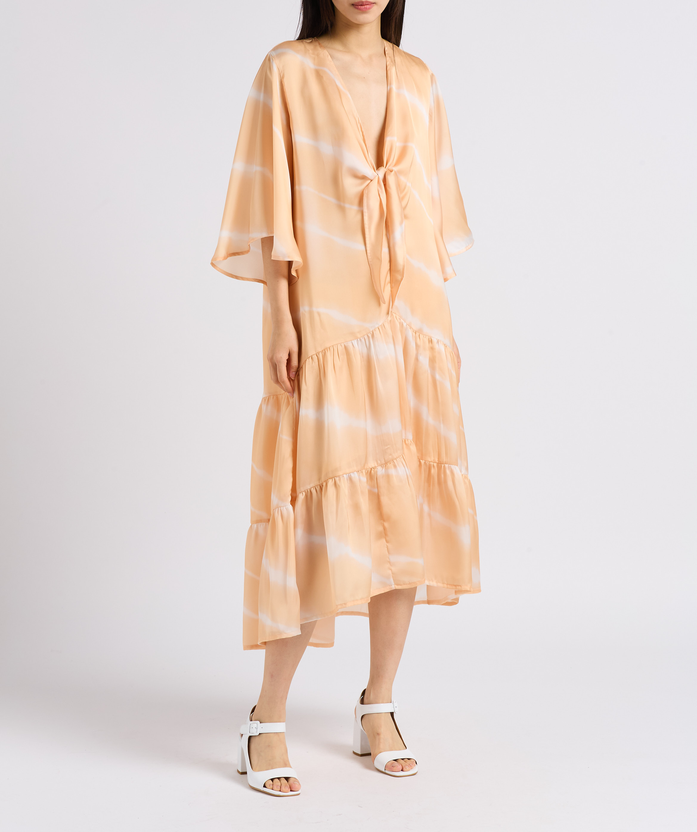 Robe midi décolleté imprimée  SUNDRESS Multicolore