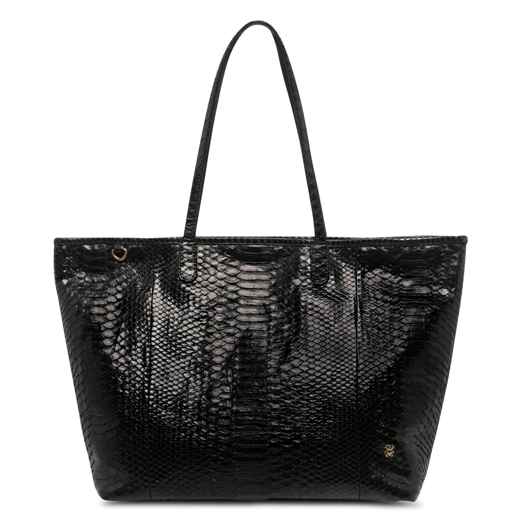 Shopper aus Pythonleder CLARIS VIROT Schwarz