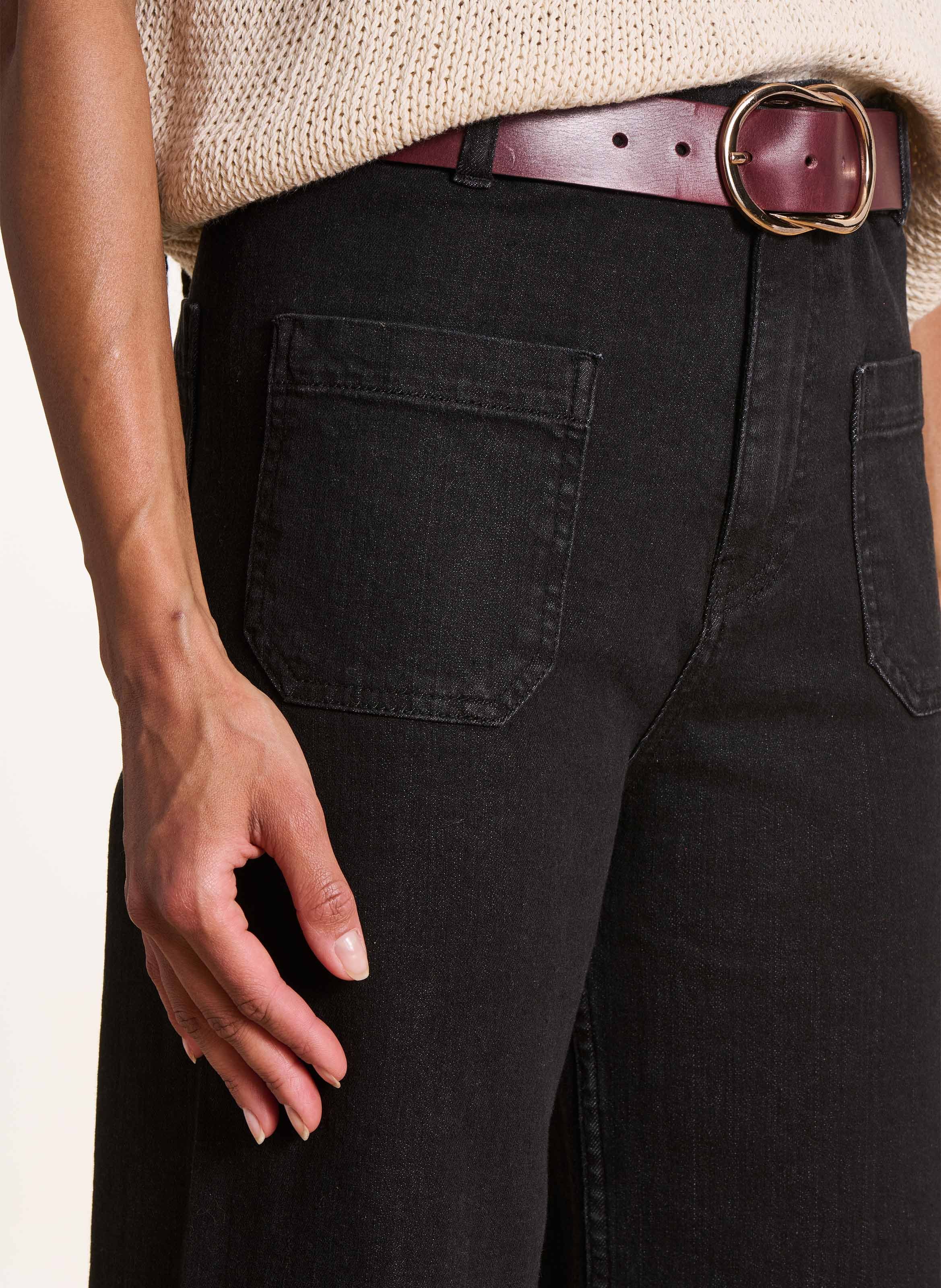 Wide-leg jeans LA FEE MARABOUTEE Black