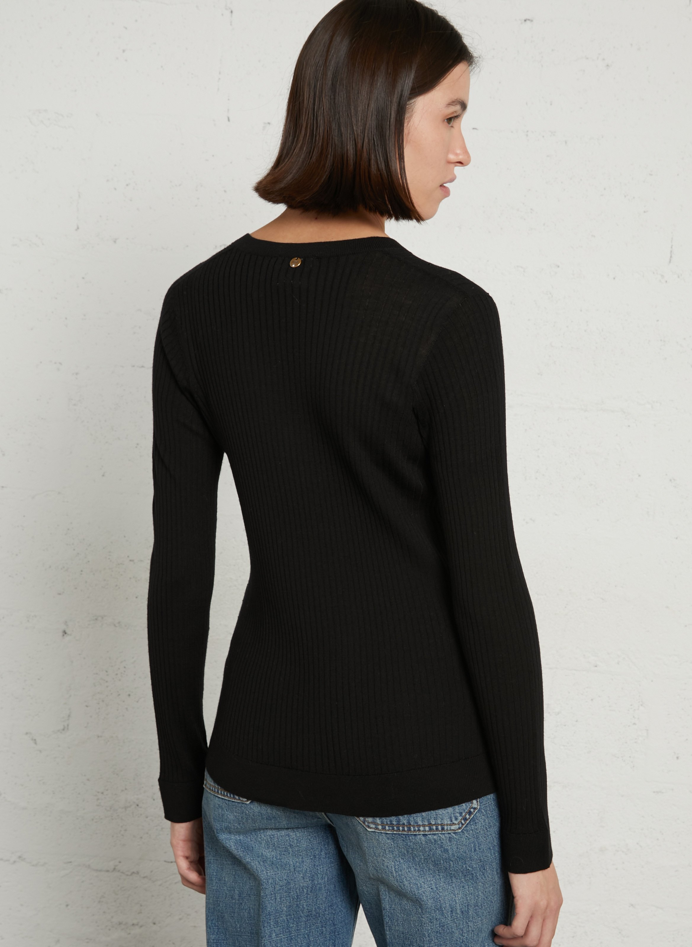 Angepasster Wollpullover LIU JO Schwarz