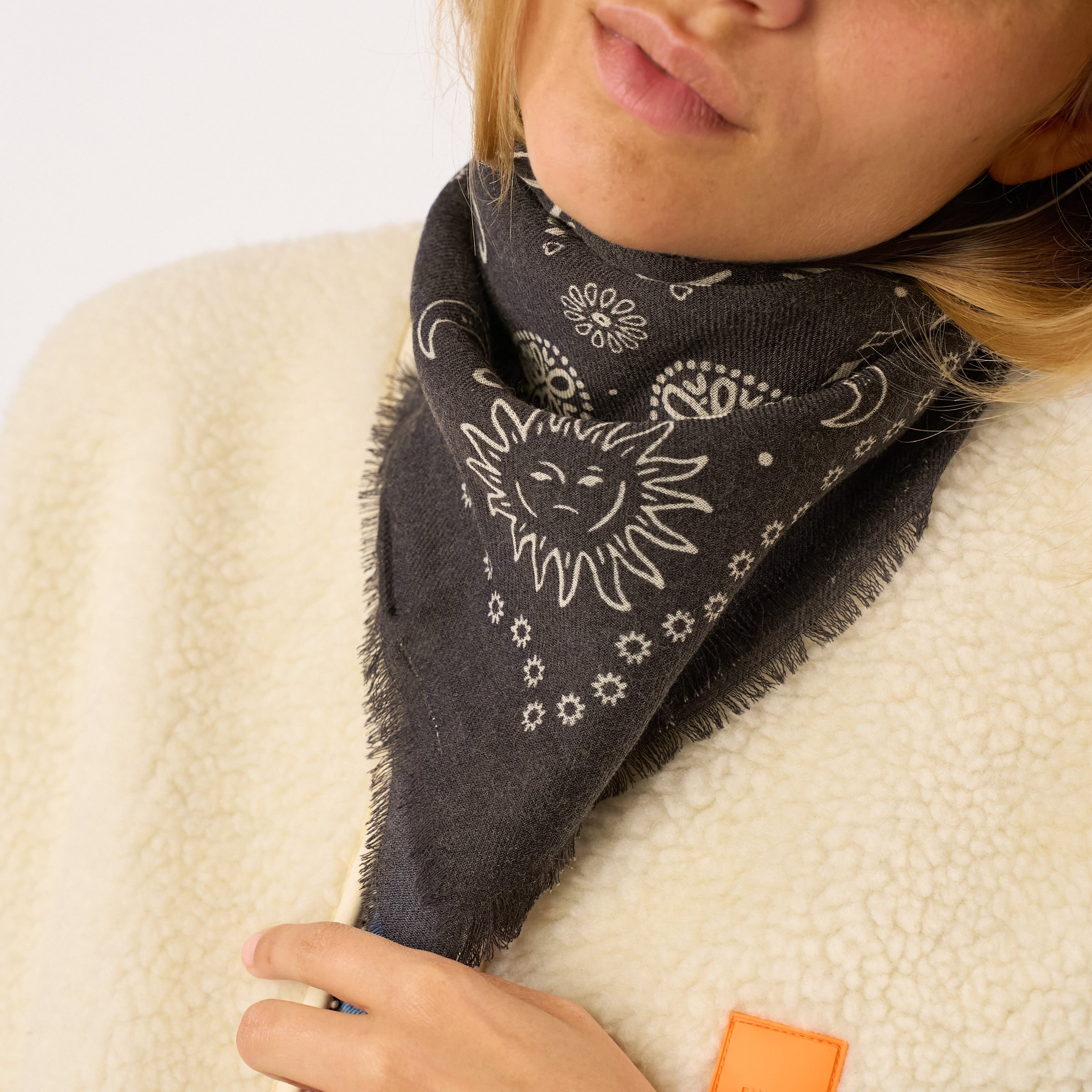 Small wool scarf alice | Grey BILLYBELT Women