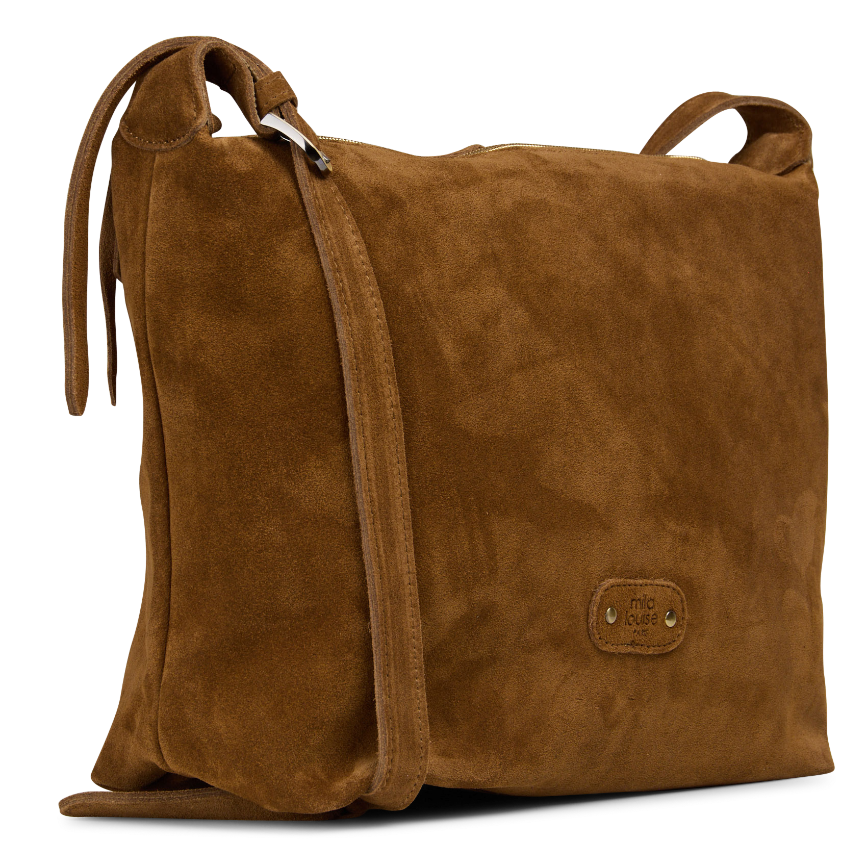 Sac porté épaule en cuir MILA LOUISE Beige