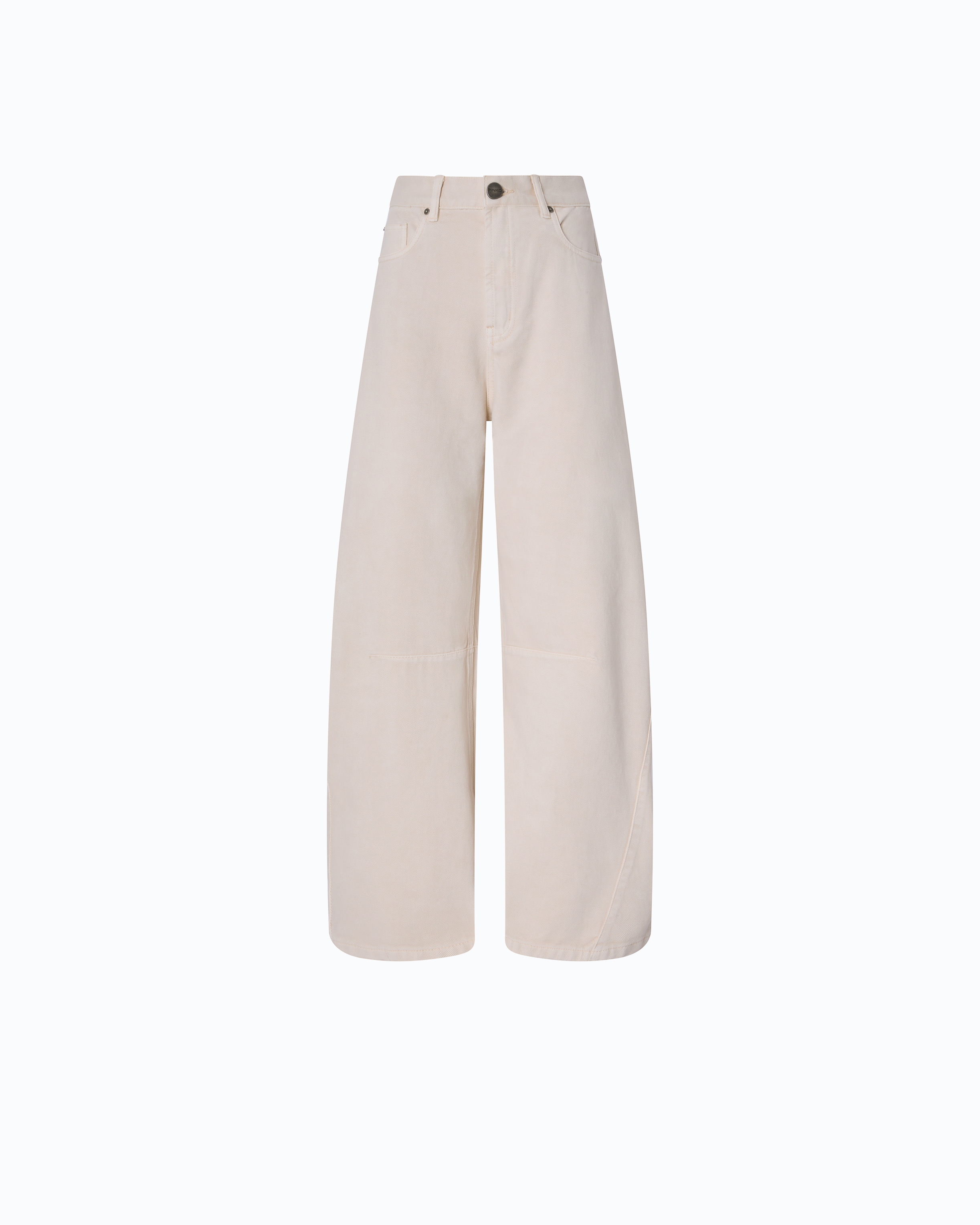 Bull denim barrel-leg trousers PINKO Beige