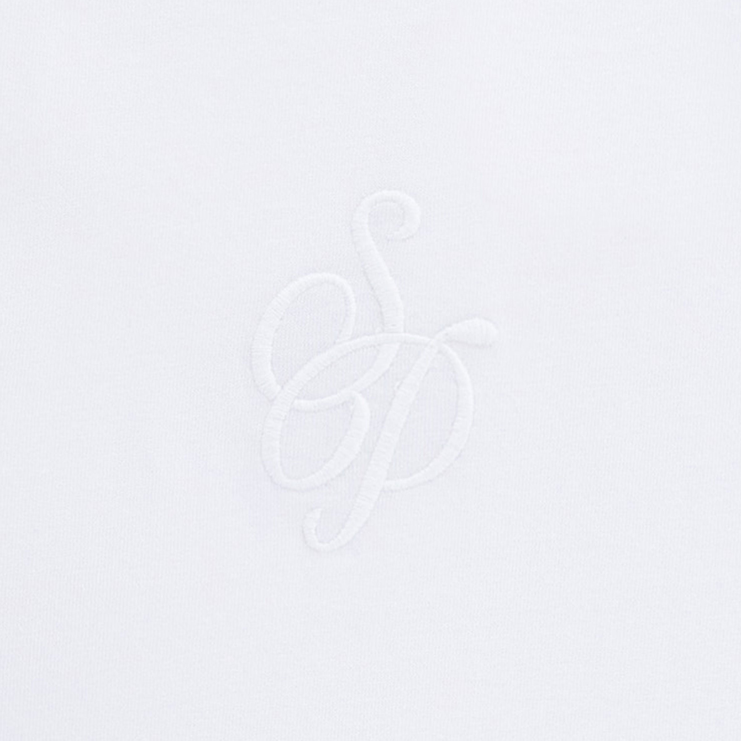 White cotton T-shirt with Section Paloise embroidery SERGE BLANCO White