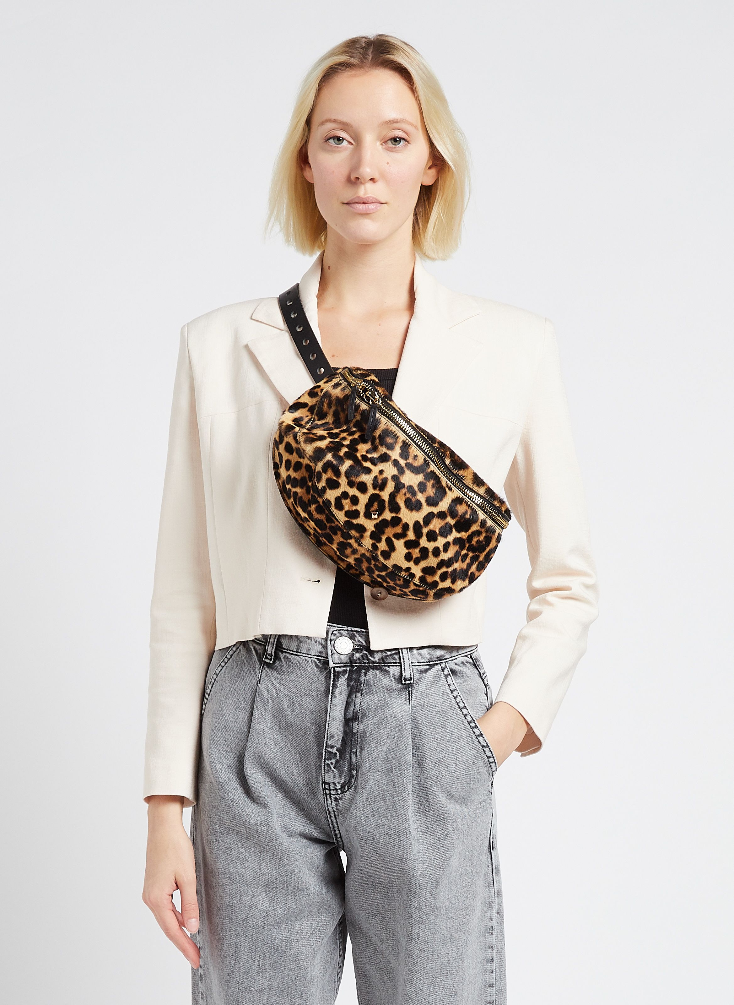 Leopard waist clearance bag