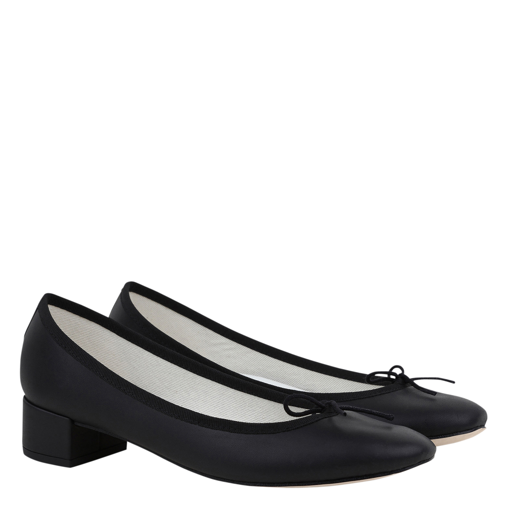 Low-heeled leather ballerinas REPETTO Black