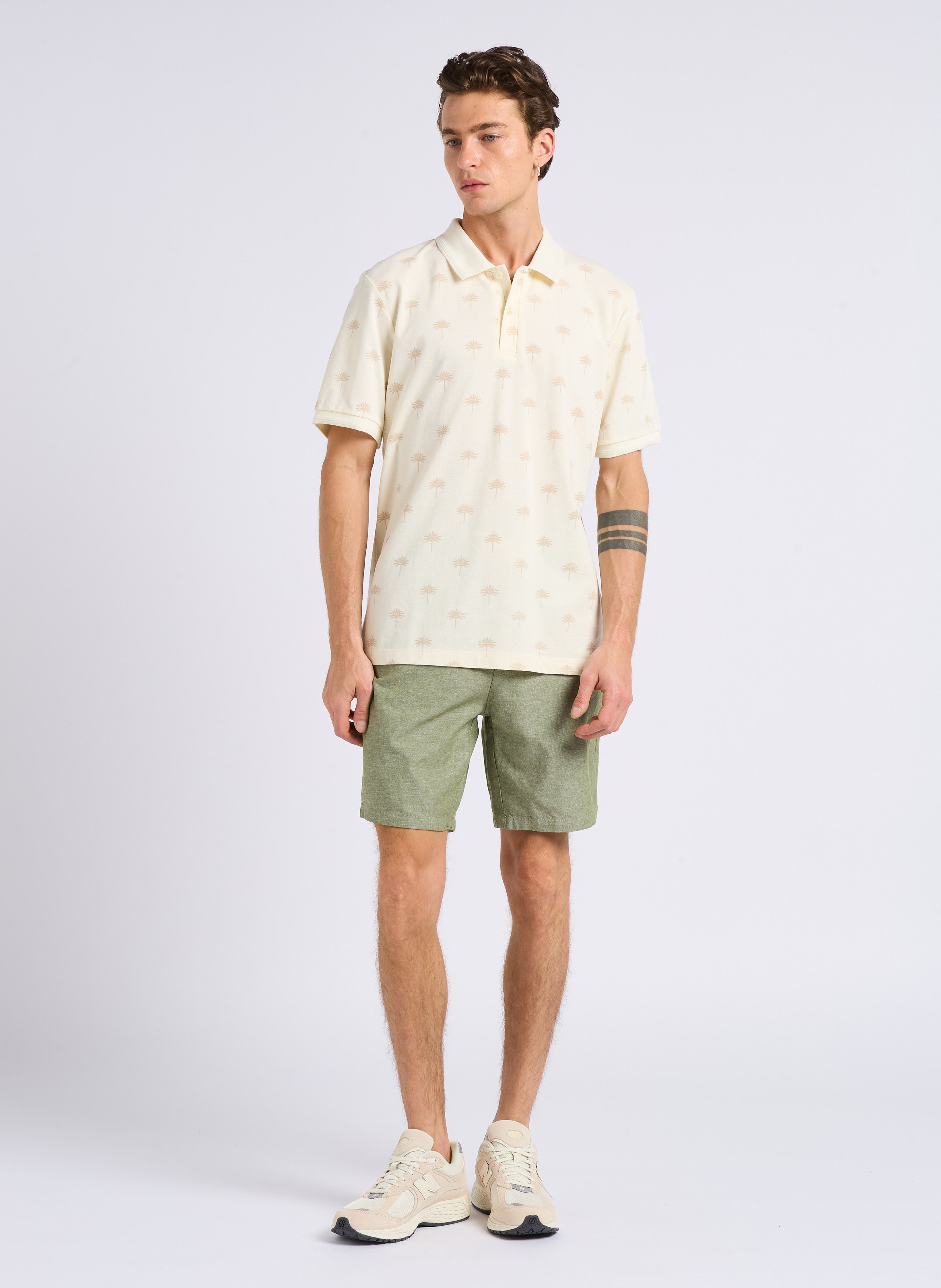 Regular-fit, katoenen polo met print SCOTCH AND SODA Wit